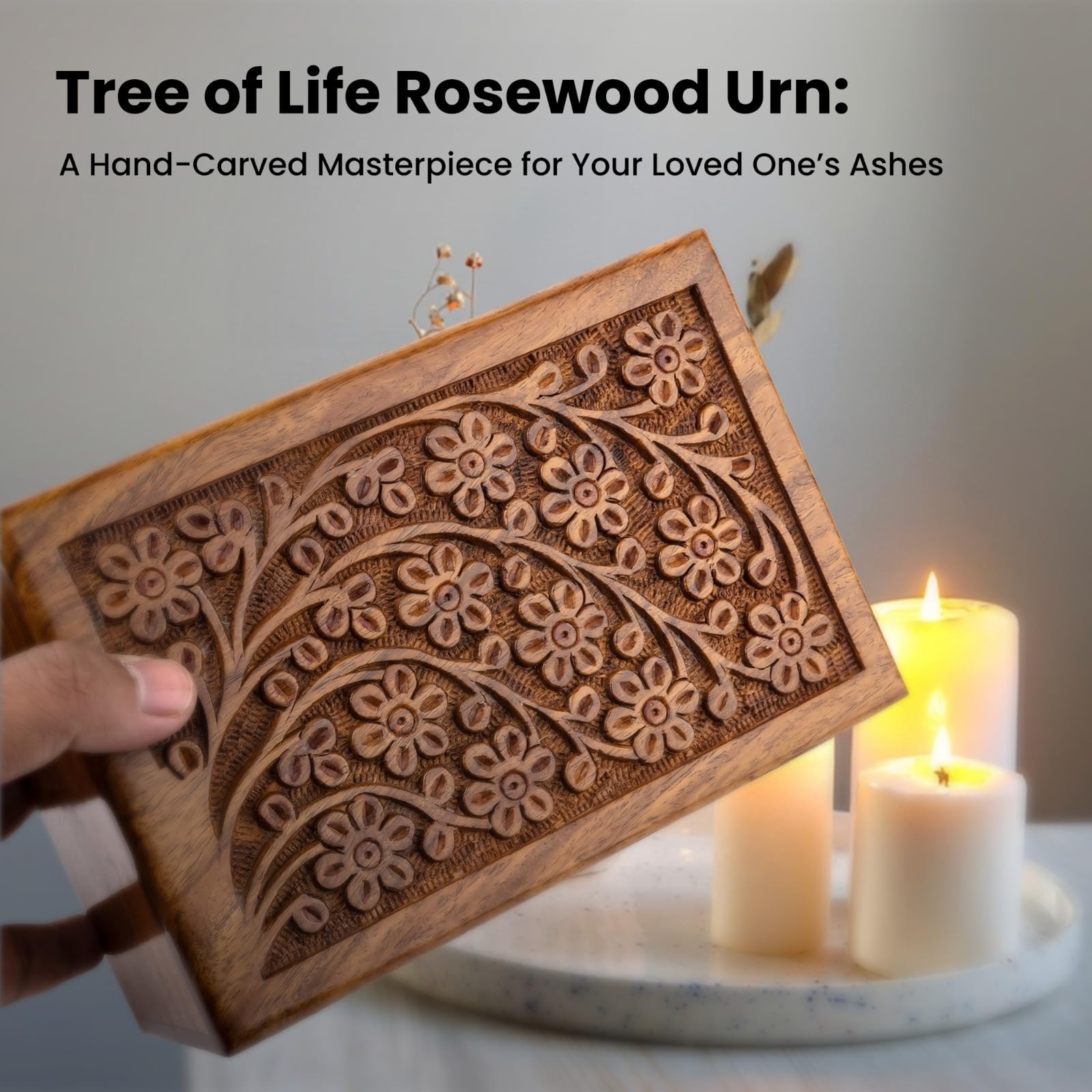 Handmade Tree of Life Urns for Human Ashes, Adult Large Cremation Urns, Funer…