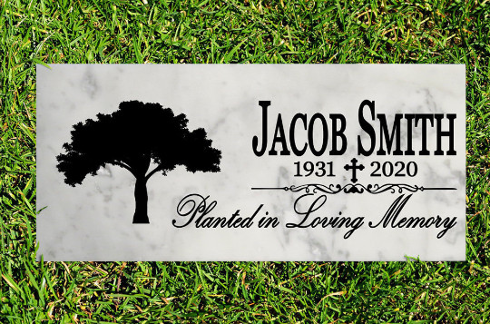 Personalized Memorial Stone Planted in Memory Gift Custom Remembrance Stone