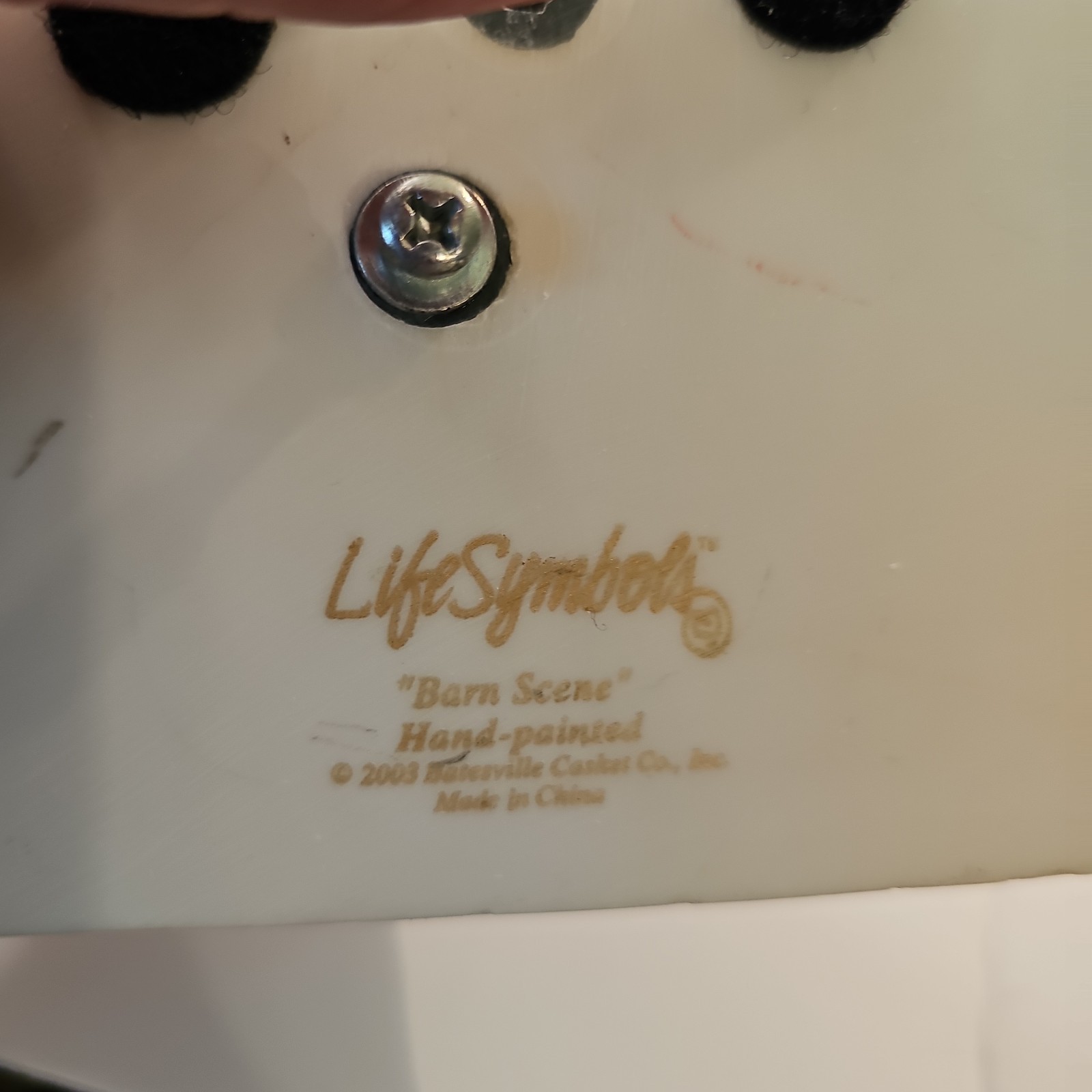 Life Symbols Barn Scene Casket Ornament Batesville Casket Co 2003