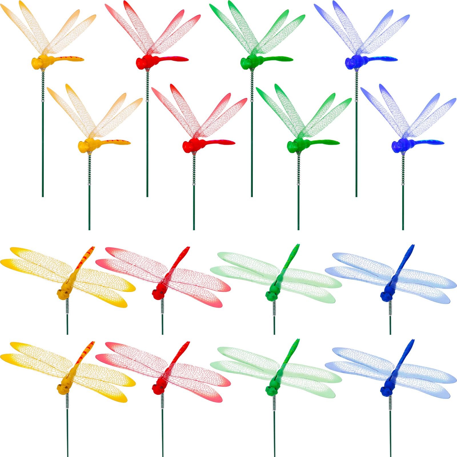 50 Pcs Dragonfly Garden Stakes – Indoor Outdoor Decor for Parties & Events