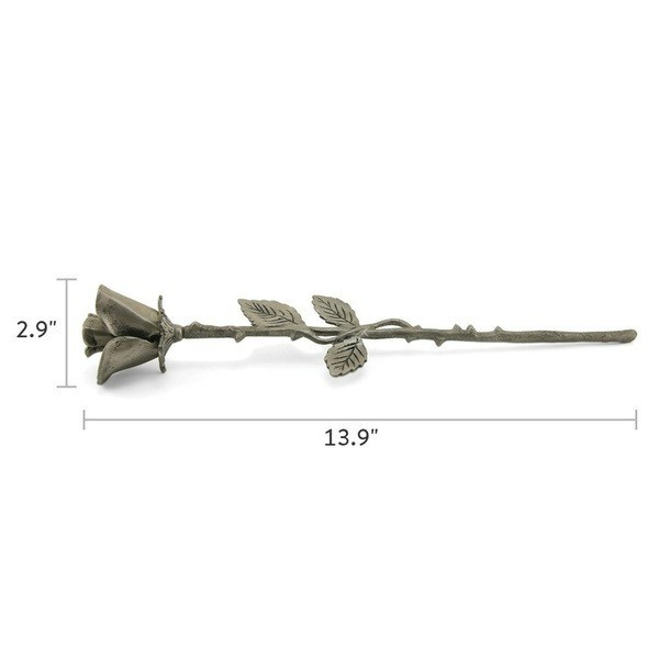 New, Solid Brass Pewter Threaded Rose Keepsake Funeral Cremation Urn For Ashes