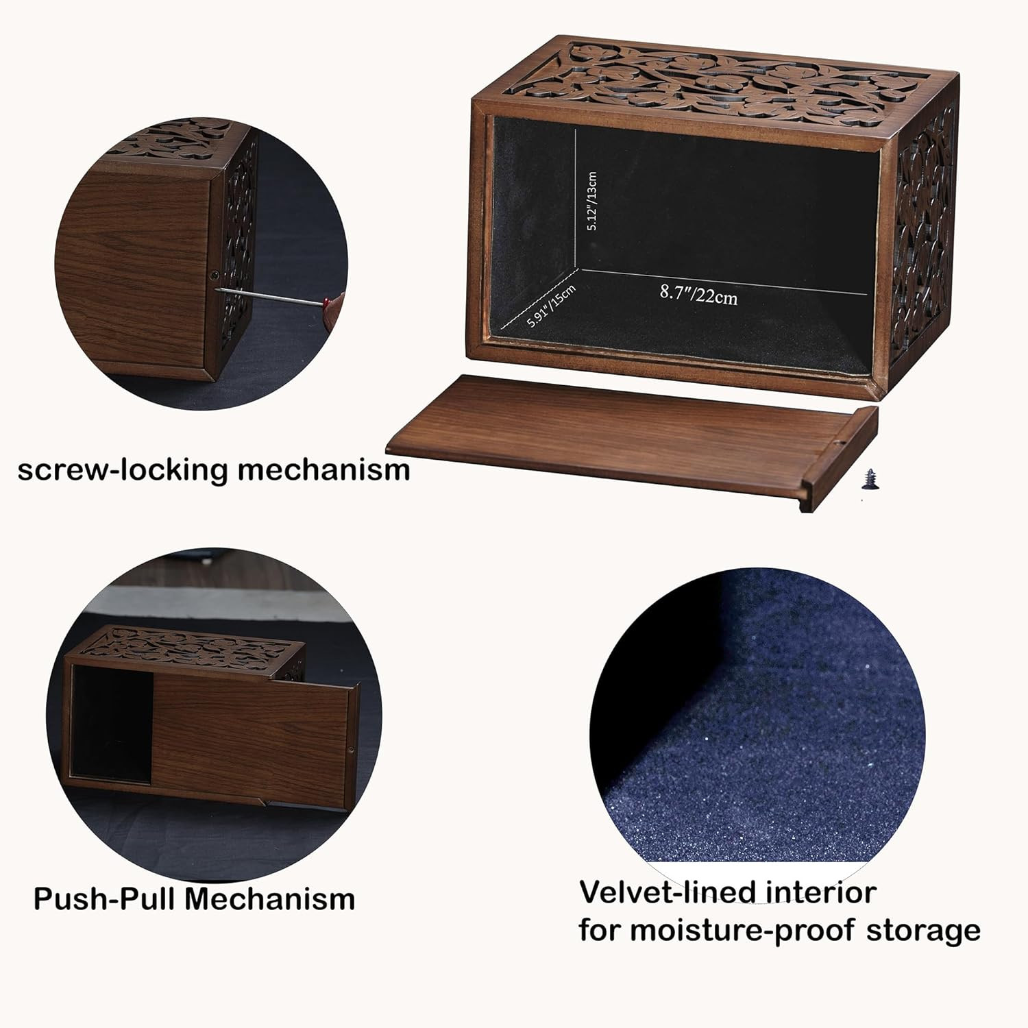 Tree of Life Wooden Cremation Urn for Human Ashes Adult Men Women & Large Pet, 2