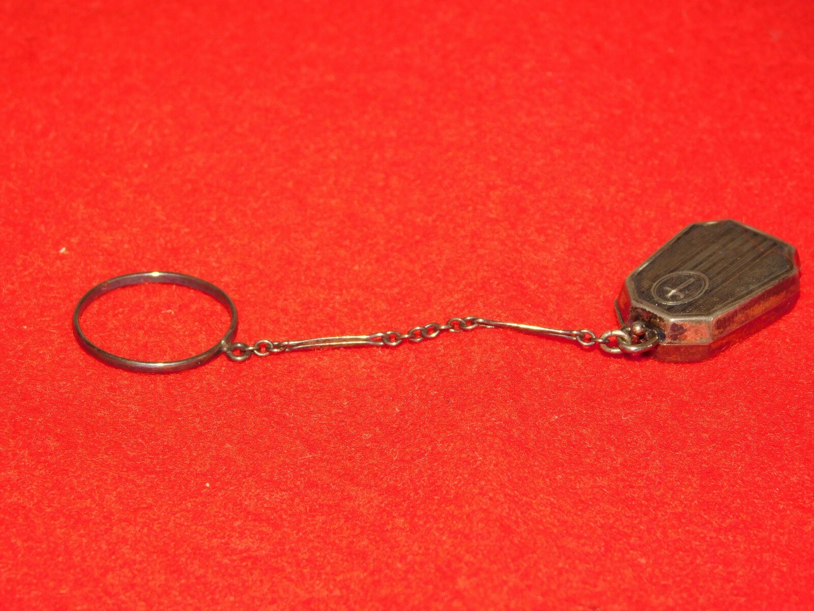 VINTAGE JEWELRY CREMATION OR HAIR 1″ HIGH STERLING SILVER CROSS COFFIN