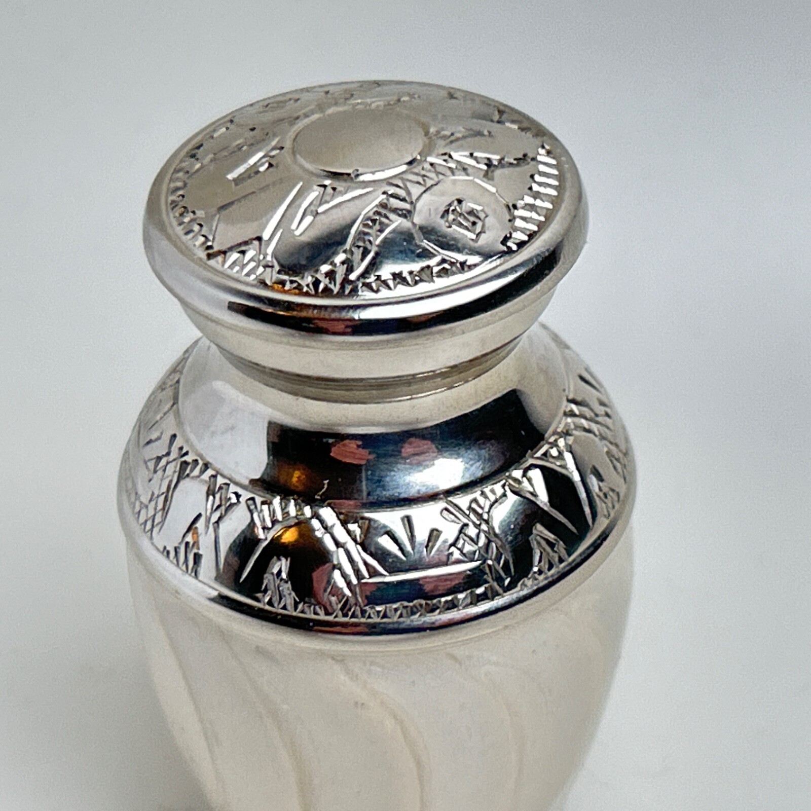 Mini Keepsake Token Urn For Sharing Ashes Mother Of Pearl and Silver Memorial