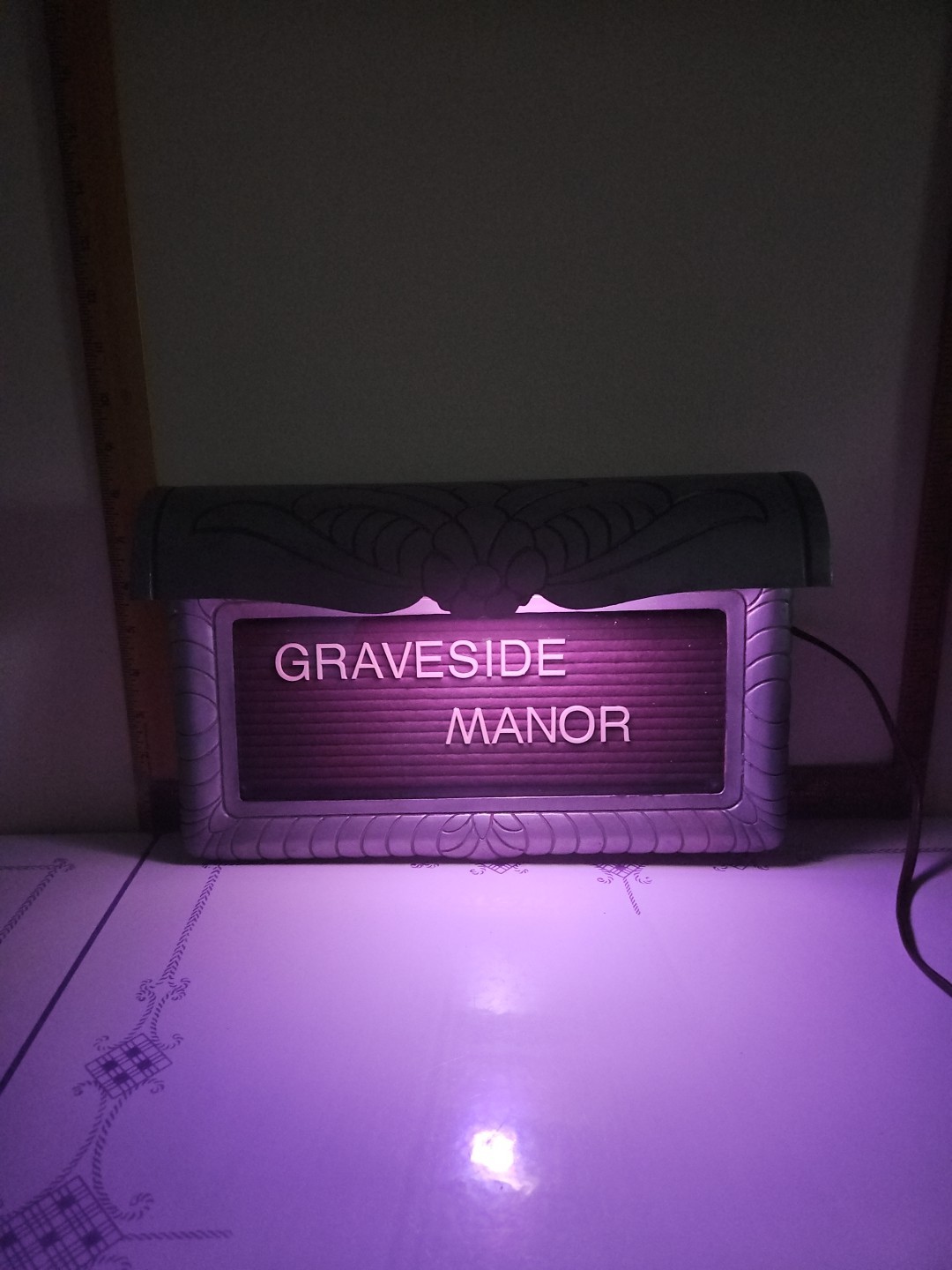 FUNERAL Parlor Sign Hanging/ Lighted W/ Removable Back + Changeable Lettering