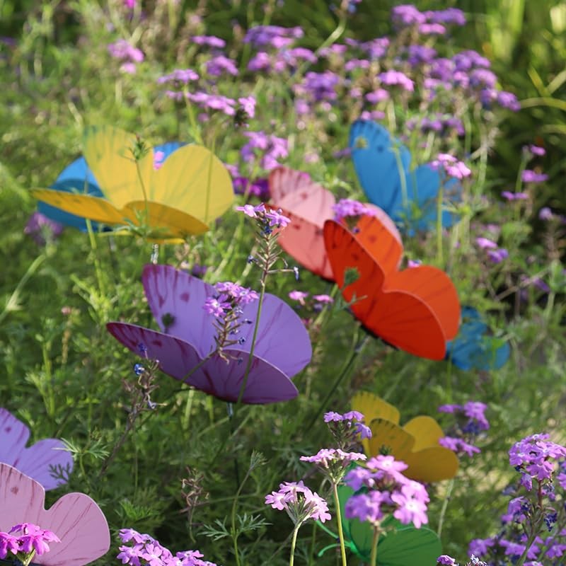 24PCS Butterfly Garden Stakes Waterproof Outdoor Yard Art for Flower Beds