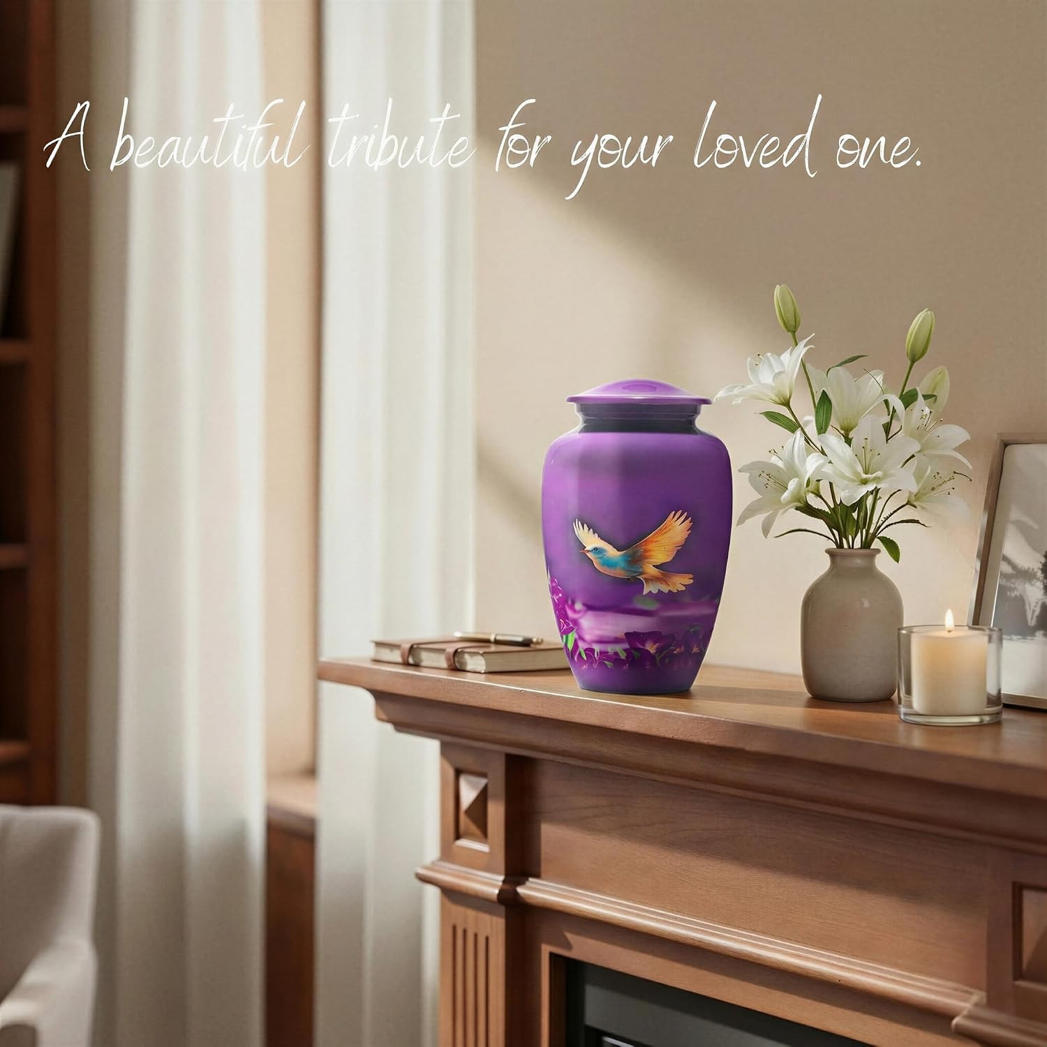 Cremation Urn for Human Ashes – Adult Urn for Men or Women up to 200Lbs – Memori