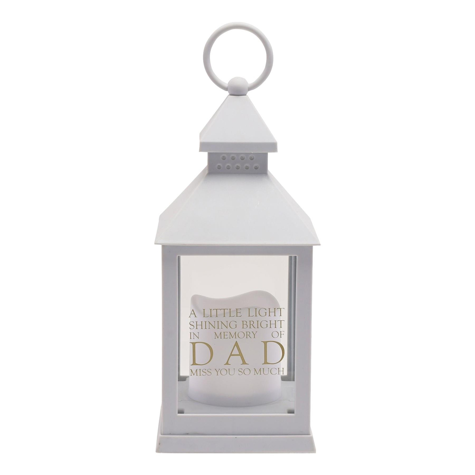 Grey Graveside Memorial Battery Operated LED Lantern – Dad