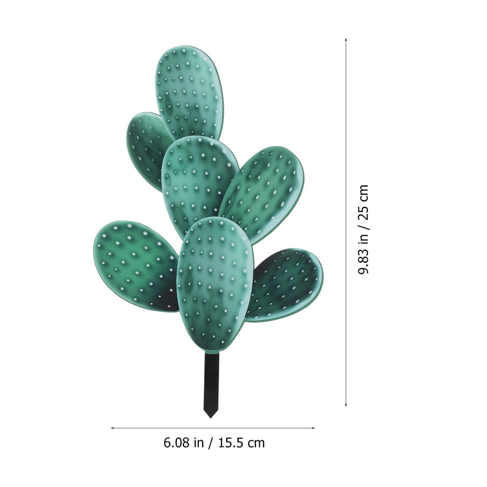 Cactus Garden Stake Decor 9.84X6.08In Outdoor Metal Plant Stake for Yard Pati…