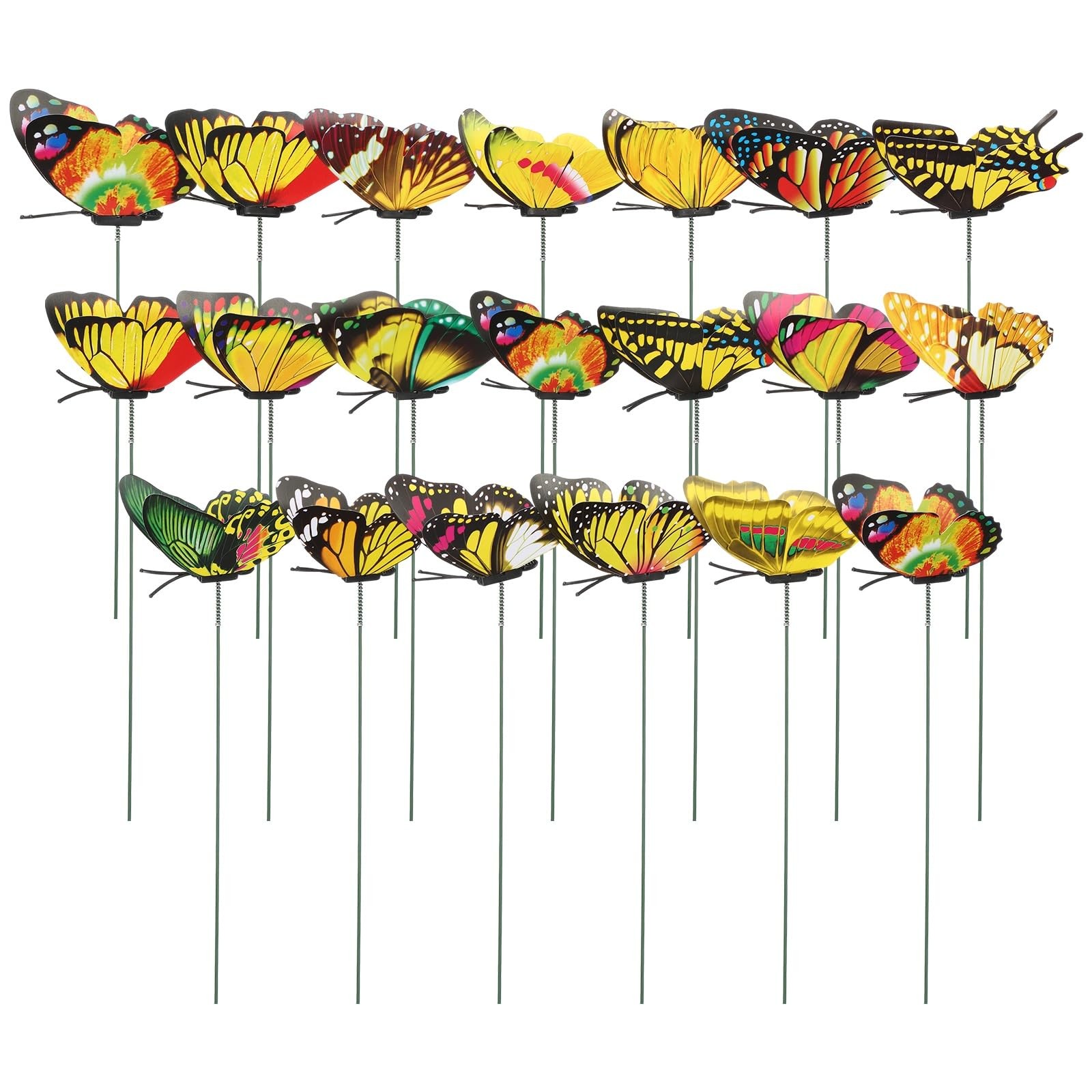 20pcs Butterfly Garden Stakes Waterproof PVC Decor for Indoor & Outdoor Use