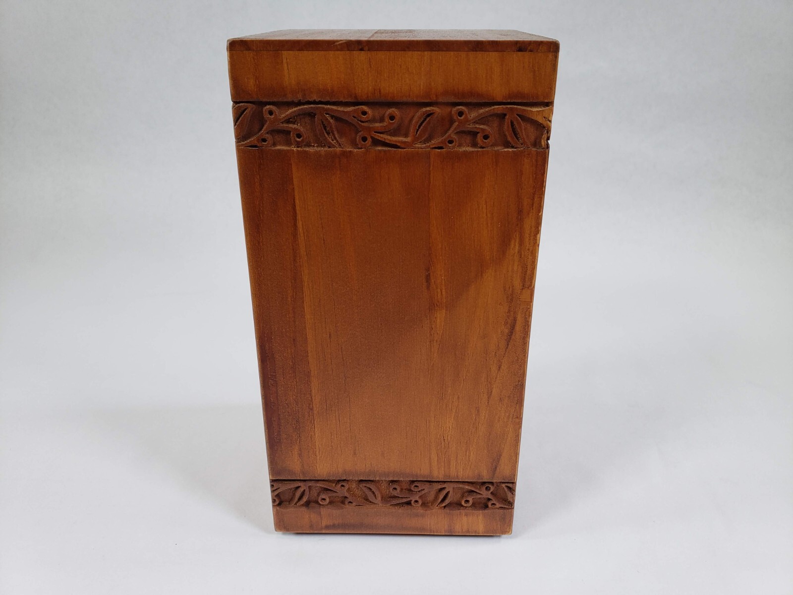 Handcrafted Wooden Cremation Urn for Human Ashes Hummingbird Decorative Urn