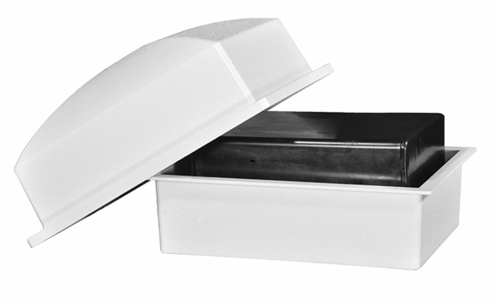 Crowne Vault Small White Coronet Polymer Funeral Cremation Urn Burial Vault