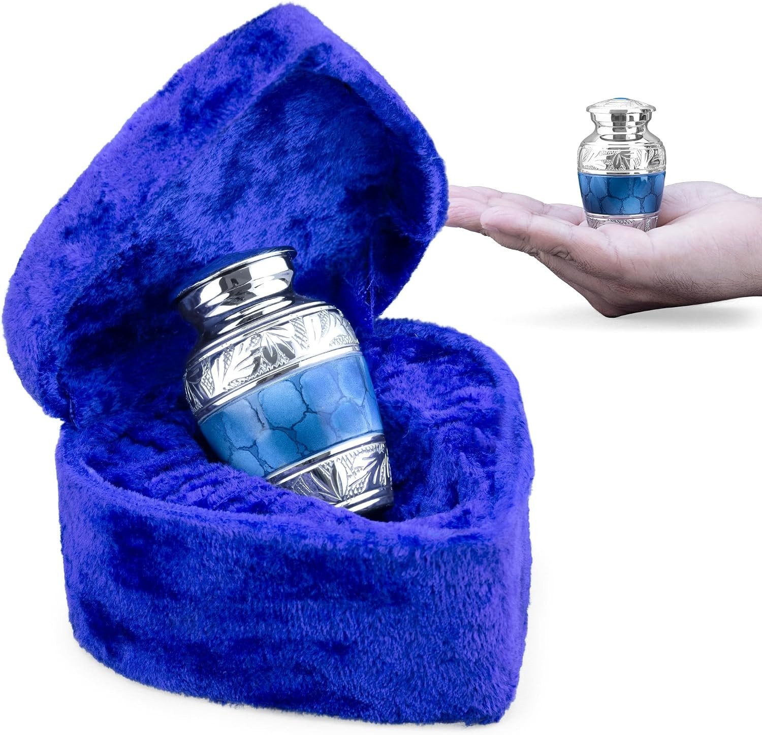 Small Urns for Human Ashes Keepsake – Cremation Urns for for Men Women with Velv