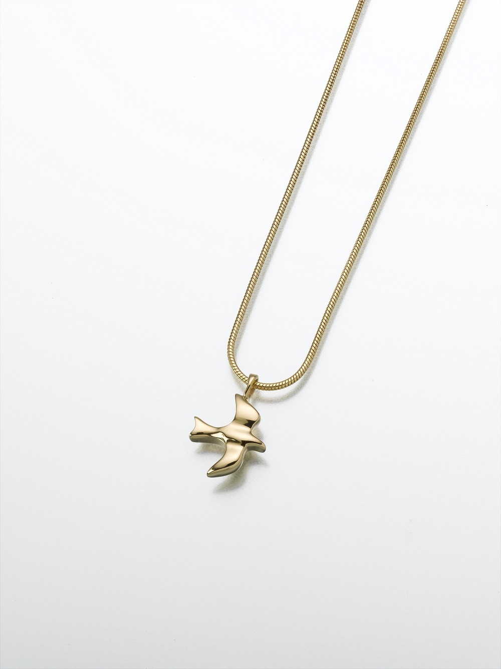 Gold Vermeil Dove Memorial Jewelry Pendant Funeral Cremation Urn