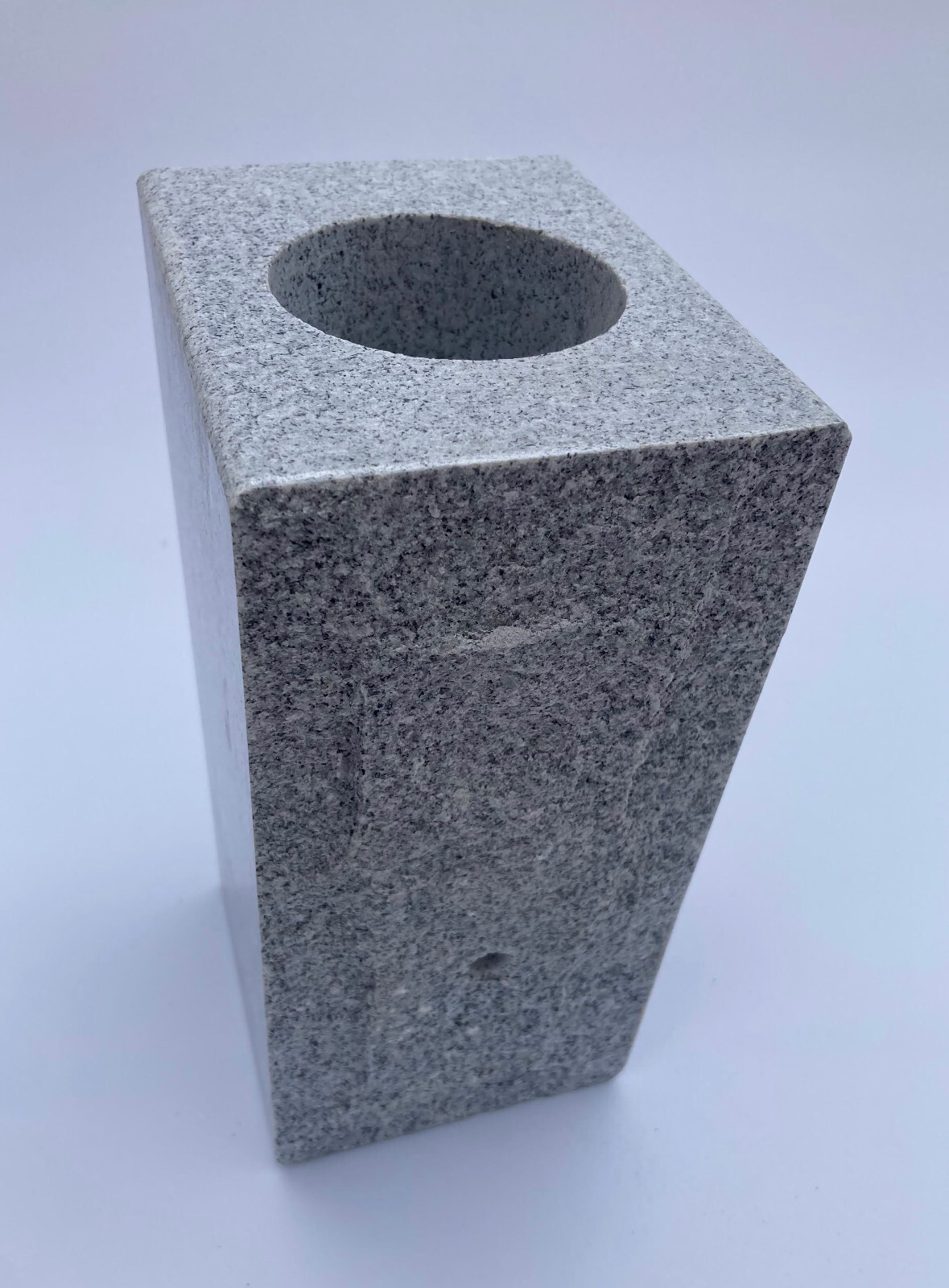 Granite Vase Tapered (5″x4″x9″) Gray Cemetery Grave