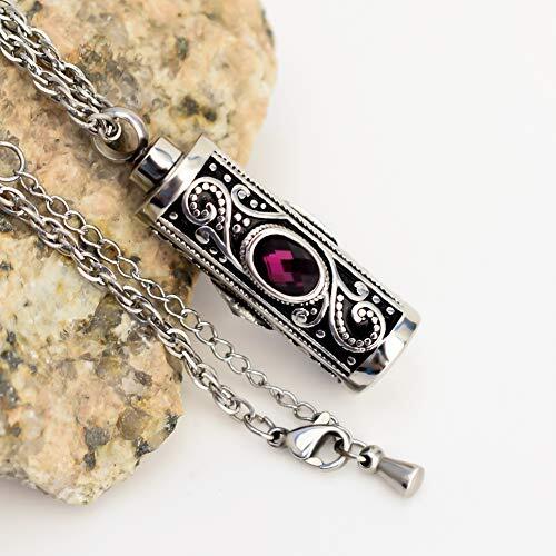 Collar de urna de cremación con colgante de medallón de joyería de memoria