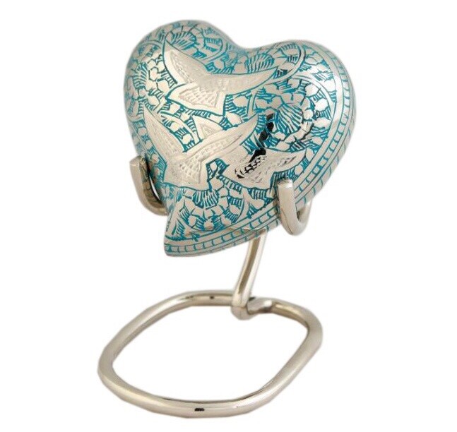 Elite Going Home Dove Keepsake Heart, Brass, Memorial Urn~Free Shipping