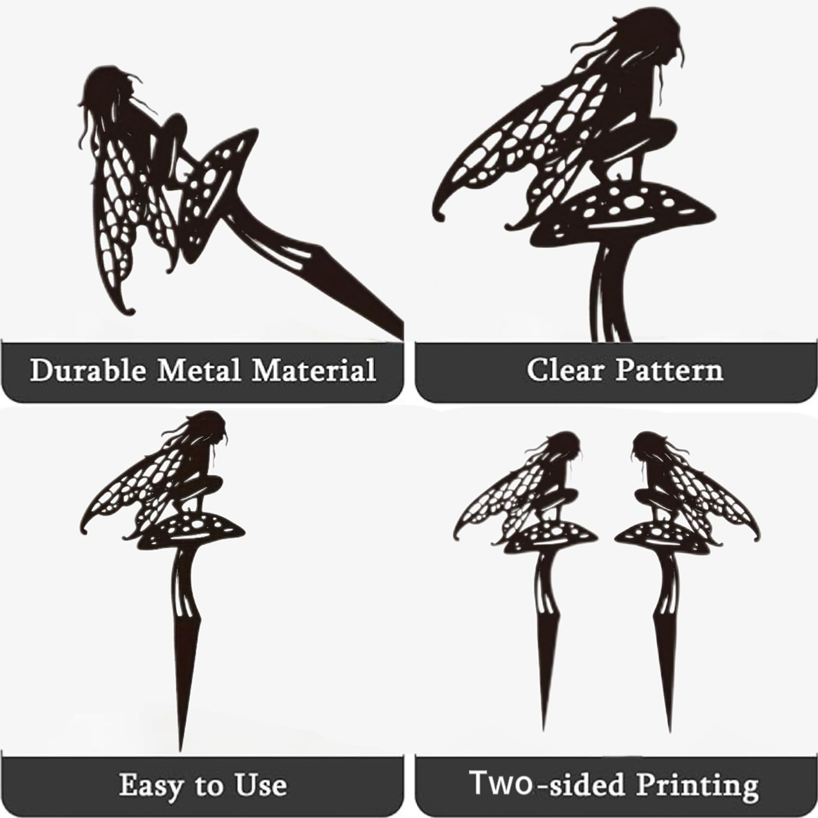 Decorative Garden Stakes Fairy Garden Statues Whimsical Outdoor Decor 3 Pack