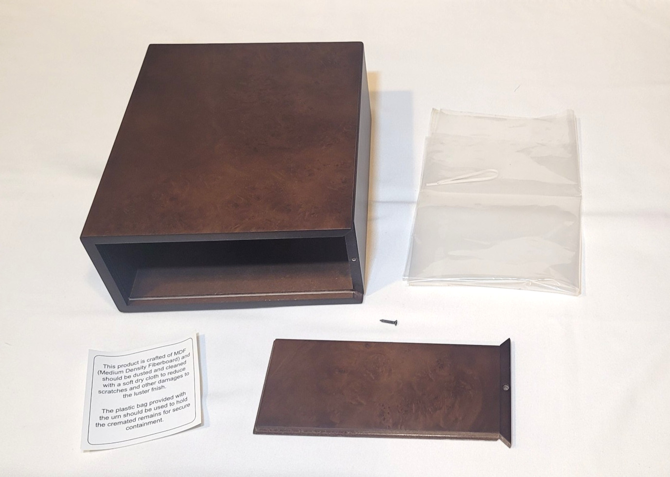 Cremation Urn Memory Box & Memento Kit Cherry Burlwood
