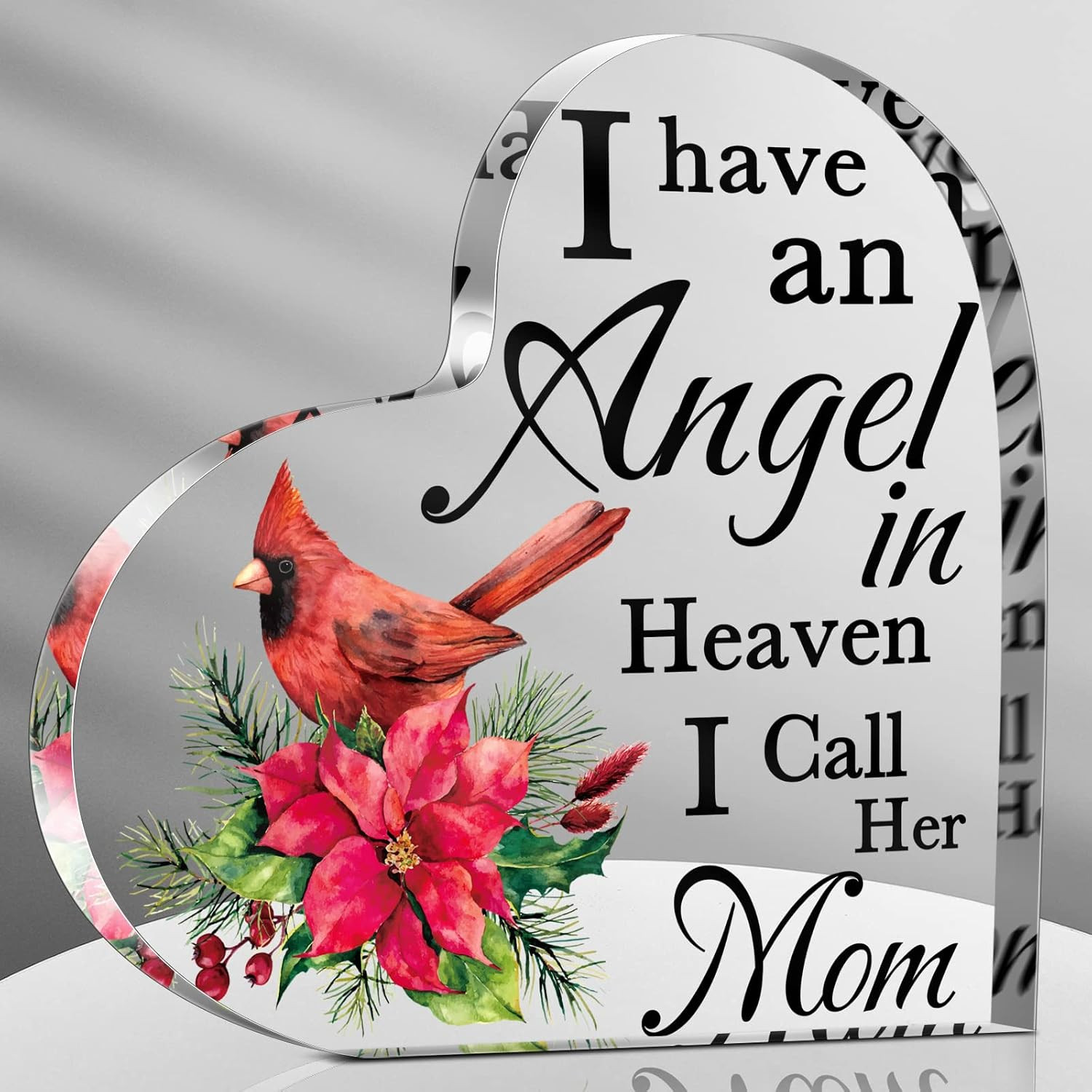 Karenhi 4 Inch Cardinal Memorial Gift for Loss of Mom, Sympathy Remembrance Deco