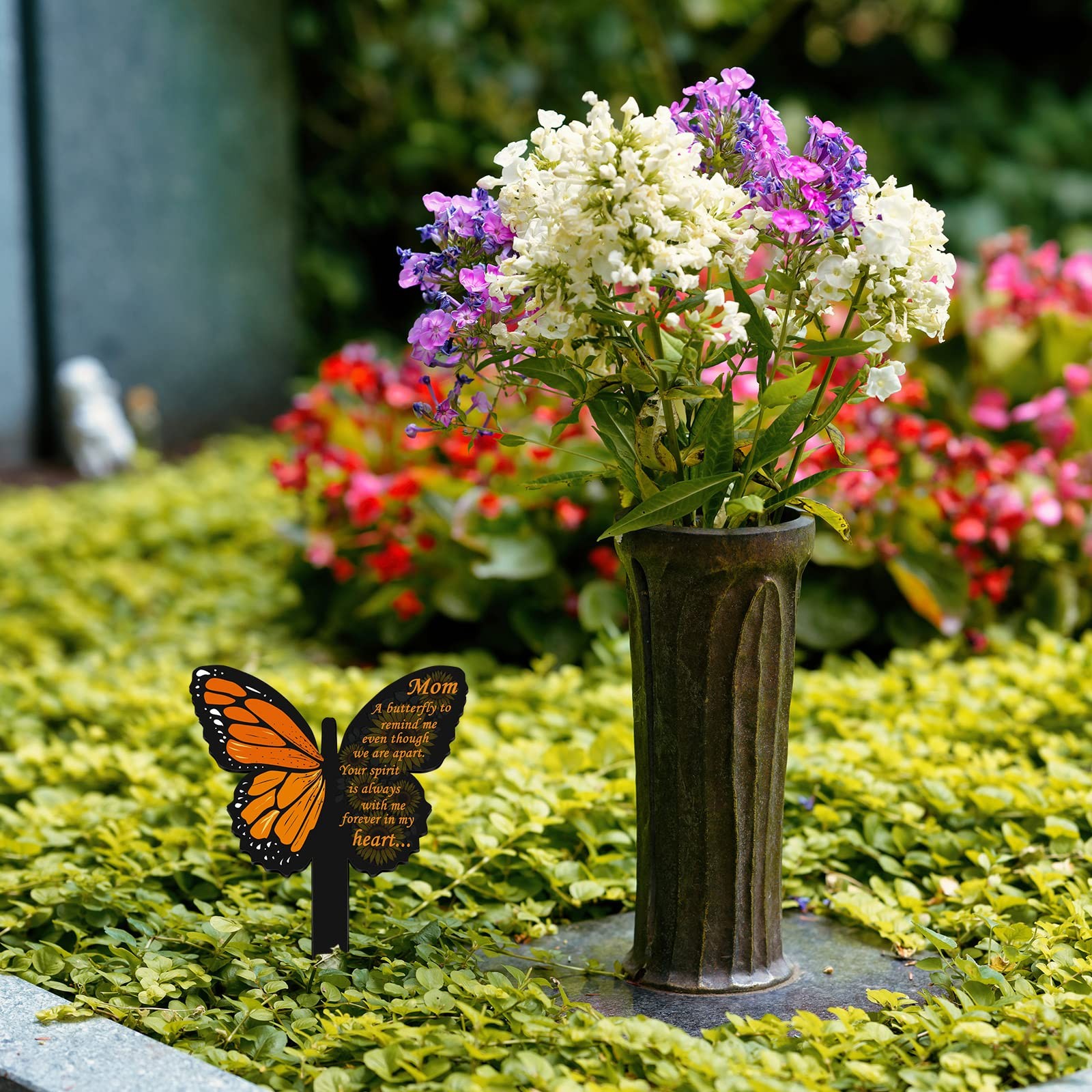Mom Grave Decorations for Cemetery Grave Decorations Butterfly Acrylic Mom Me…