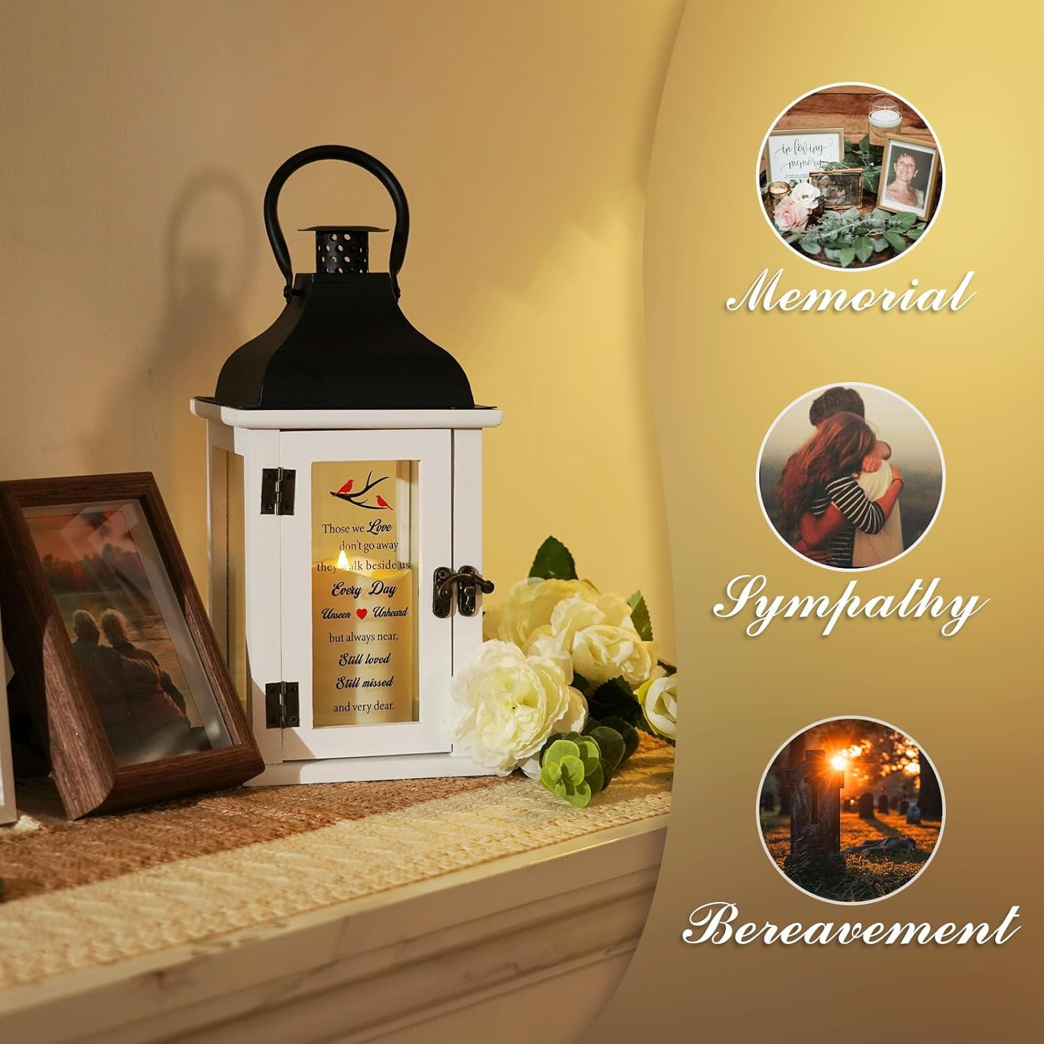 Homemory Memorial Lantern Bereavement Sympathy Gift for Loss of Loved One, Remem