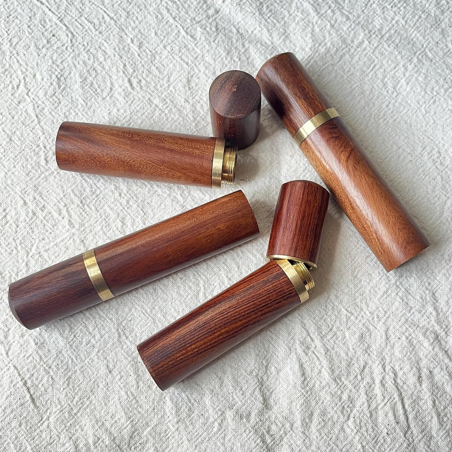 Mini Urns for Human/Pet Ashes Set of 4 Small Urns for Ashes Keepsake-Brown | Han