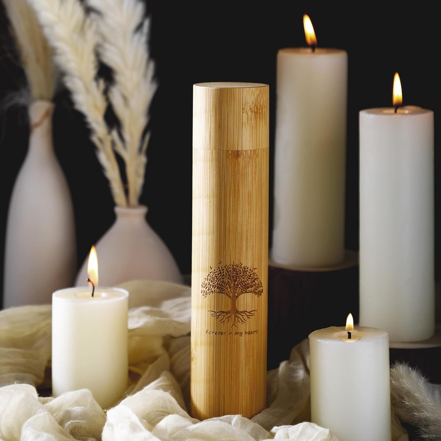 1 Set Bamboo Scattering Urns for Ashes 9” X 2” Biodegradable Scattering Cremat