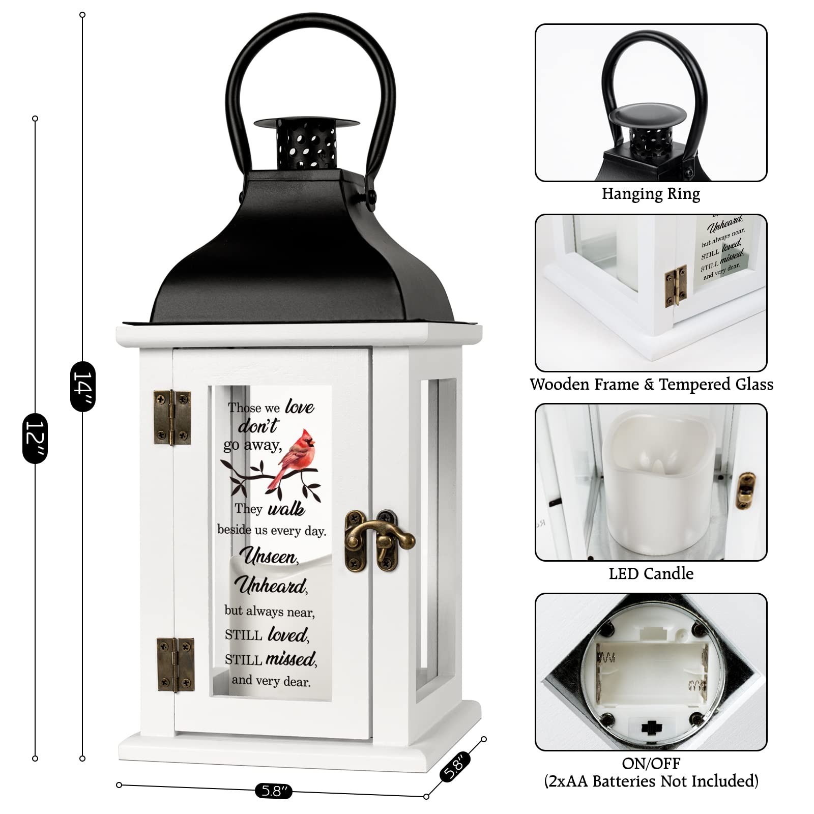Memorial Lantern – Bereavement Sympathy Gifts for Loss of Loved One Memorial …