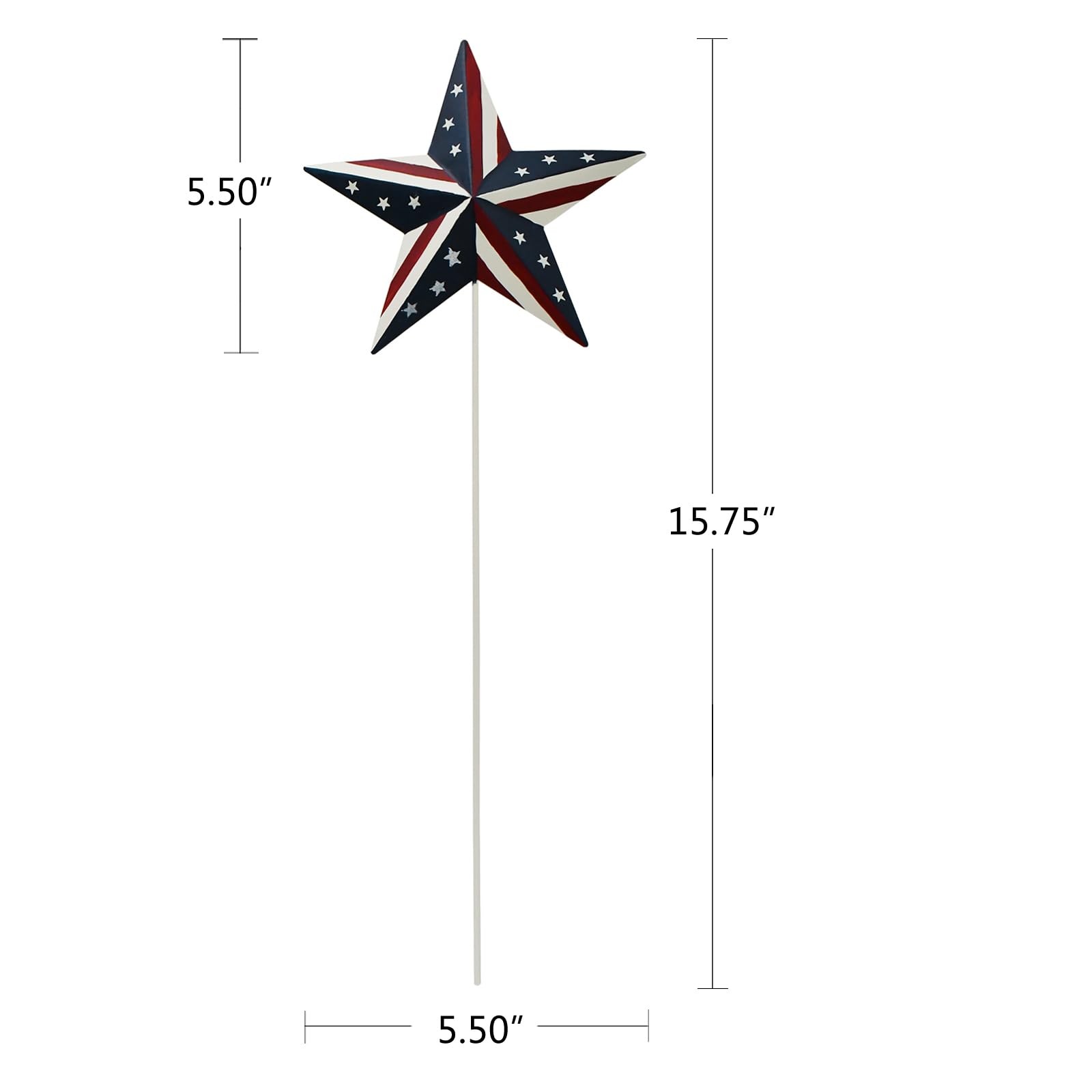 Metal Garden Stake Set of 4 Patriotic Decor Yard Stakes 4th of July Lawn Art …