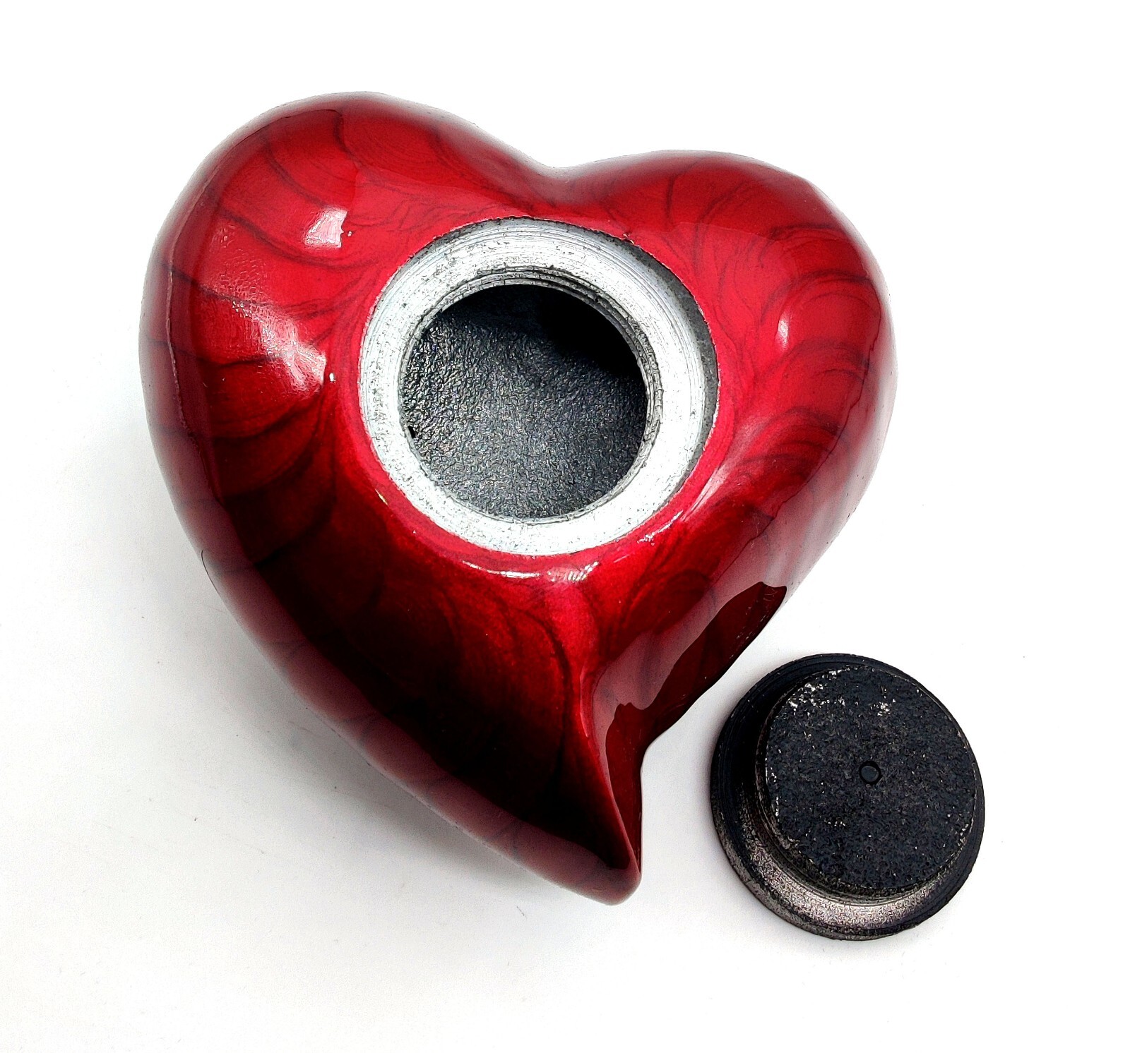 RED Angel Wings Heart Cremation Small Urn for Ashes Perfect for Adults with Box
