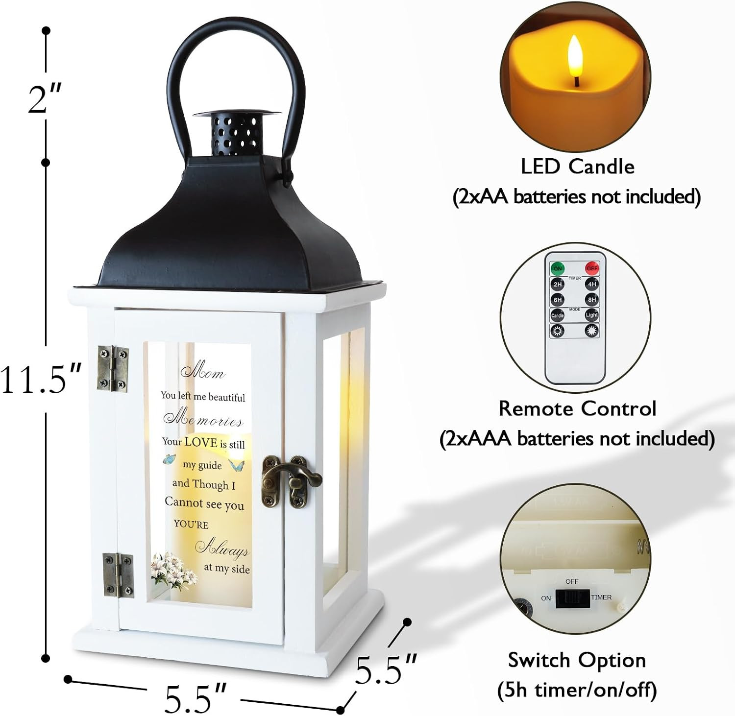 Homemory Memorial Lantern Bereavement Sympathy Gift for Loss of Loved One, Remem