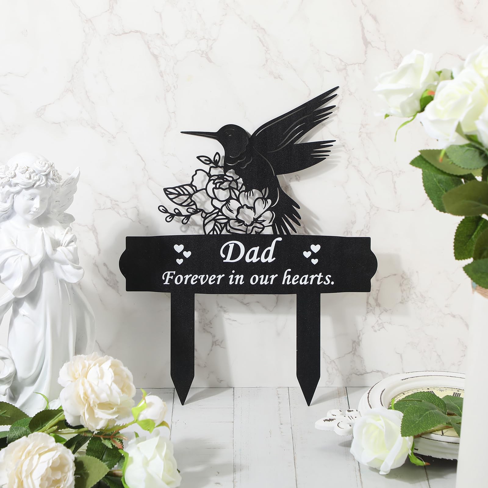 Memorial Decoration Grave Decor for Cemetery Grave Hummingbird Plaque Memoria…