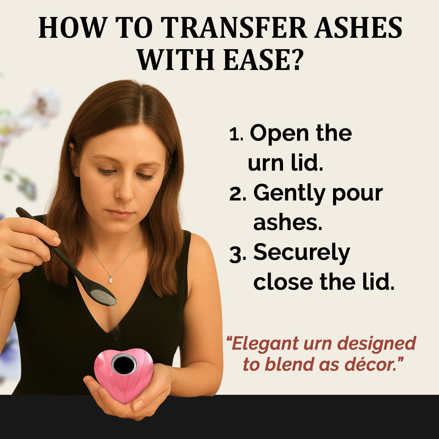 Small Urns for Human Ashes Keepsake – Heart Urn for Men & Women – Mini Urns with