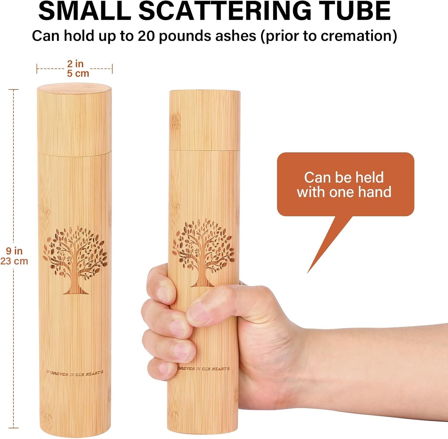 Small Eco Friendly Scattering Tubes for Ashes Includes Drawstring Bags Set 4