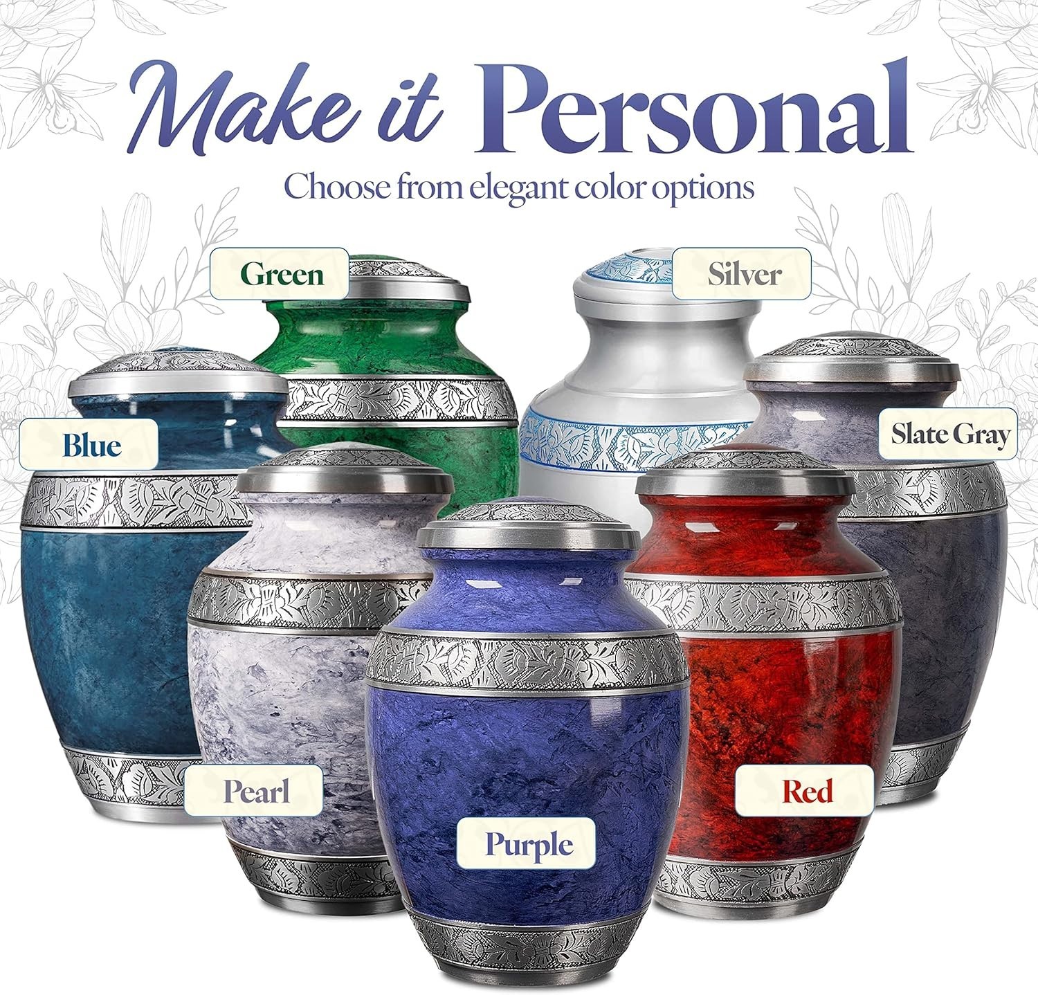 Durable Purple Cremation Urn with Threaded Lid – Handcrafted Memorial for Adults