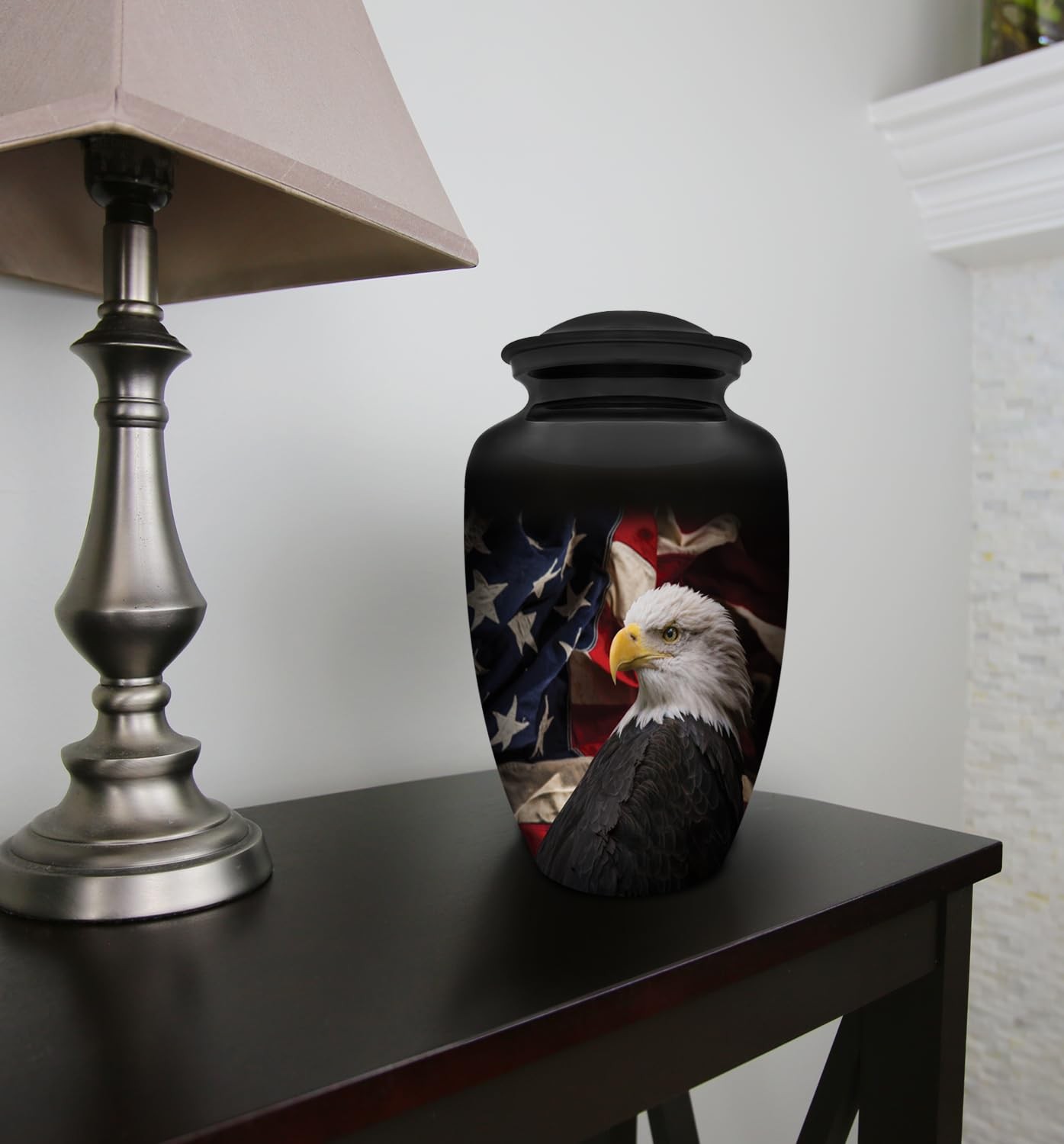 Honorary Memorials Patriotic Hearts Eagle Urn for Human Ashes | American Flag…