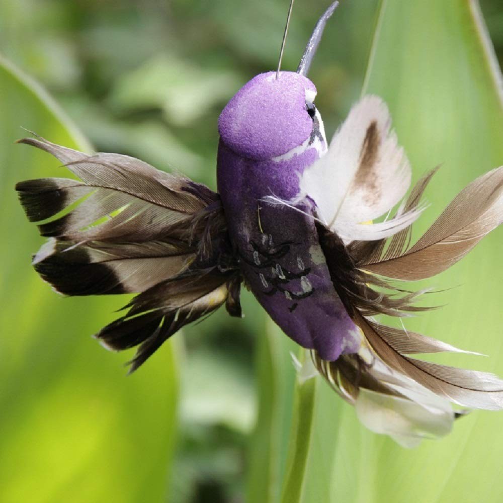 2pcs Solar or Battery Powered Fluttering Hummingbird, Wobble Fluttering Bird