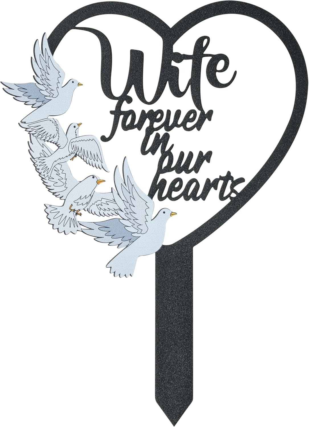Sympathy Plaque for Wife – Durable Outdoor Memorial Stake for Gardens and Graves
