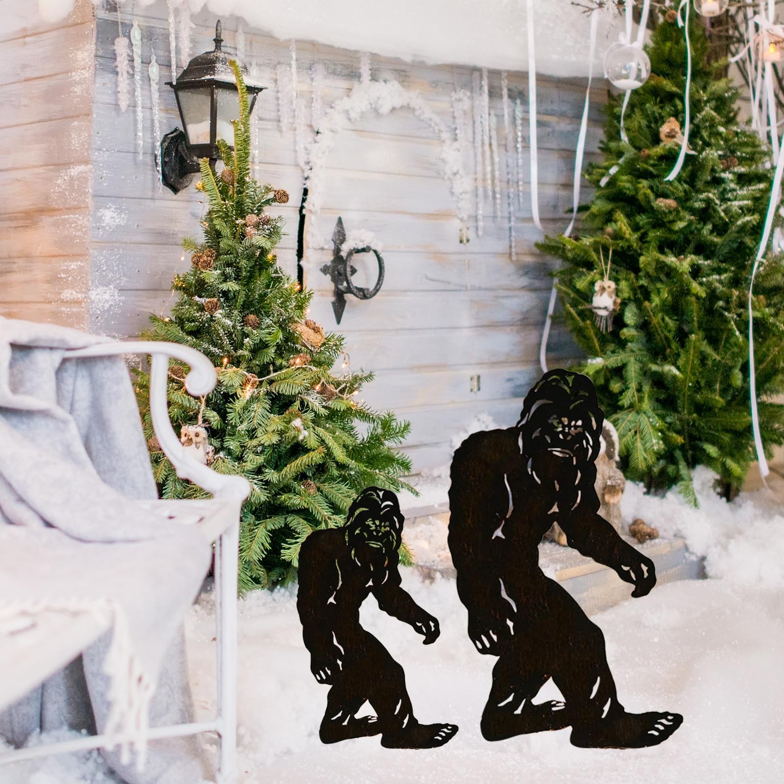 Bigfoot Yard Decor Metal Garden Stakes,Set of 2 Big Foot Sasquatch Gifts for …