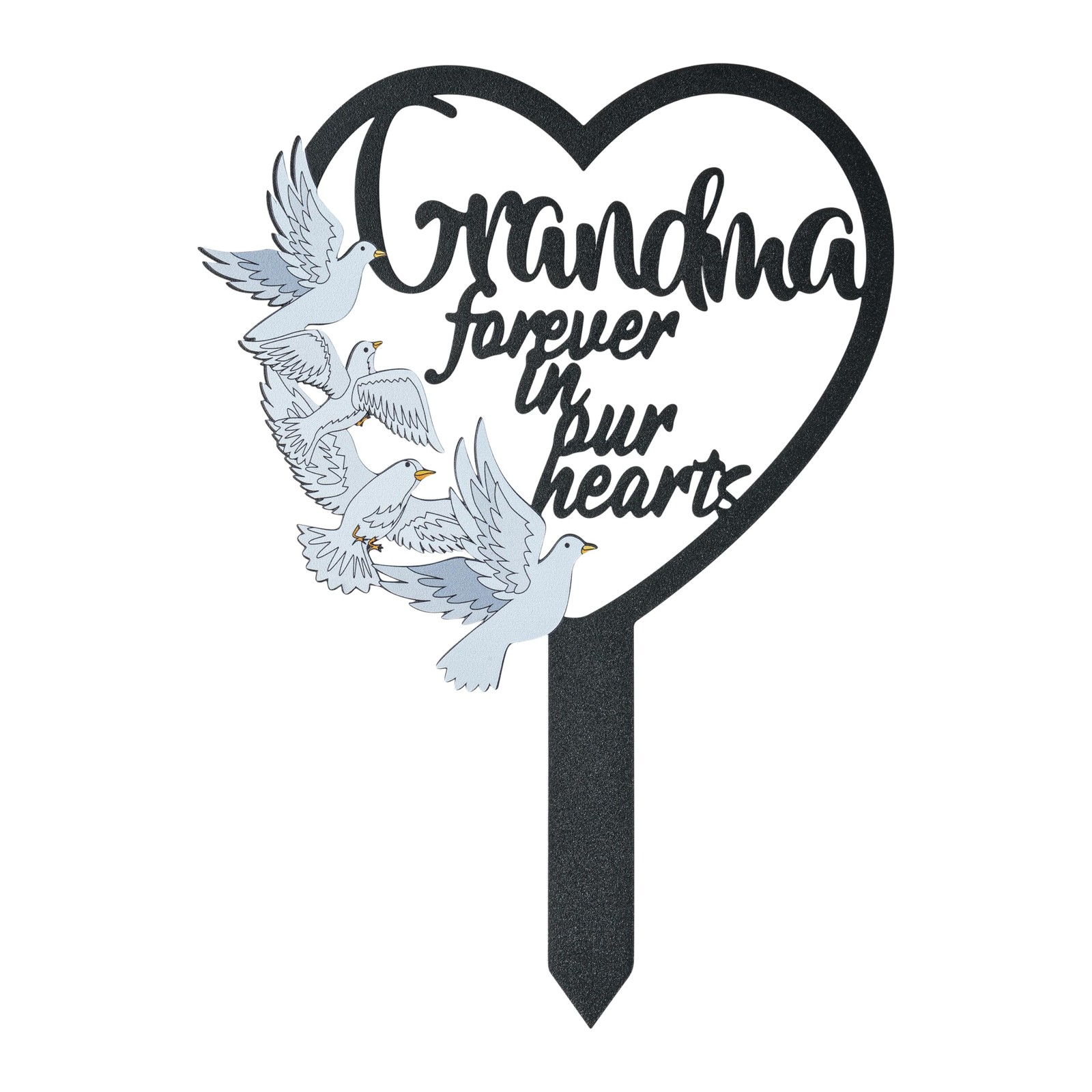 BUoonyer Stake Graves Cemetery Decorations – Grandma 11 x 7.9 inches, Black