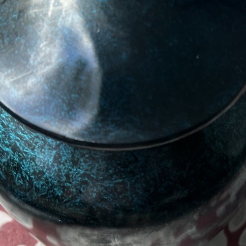 NEW LARGE METAL Alloy CREMATION URN FOR HUMAN ASHES BLUE 10”