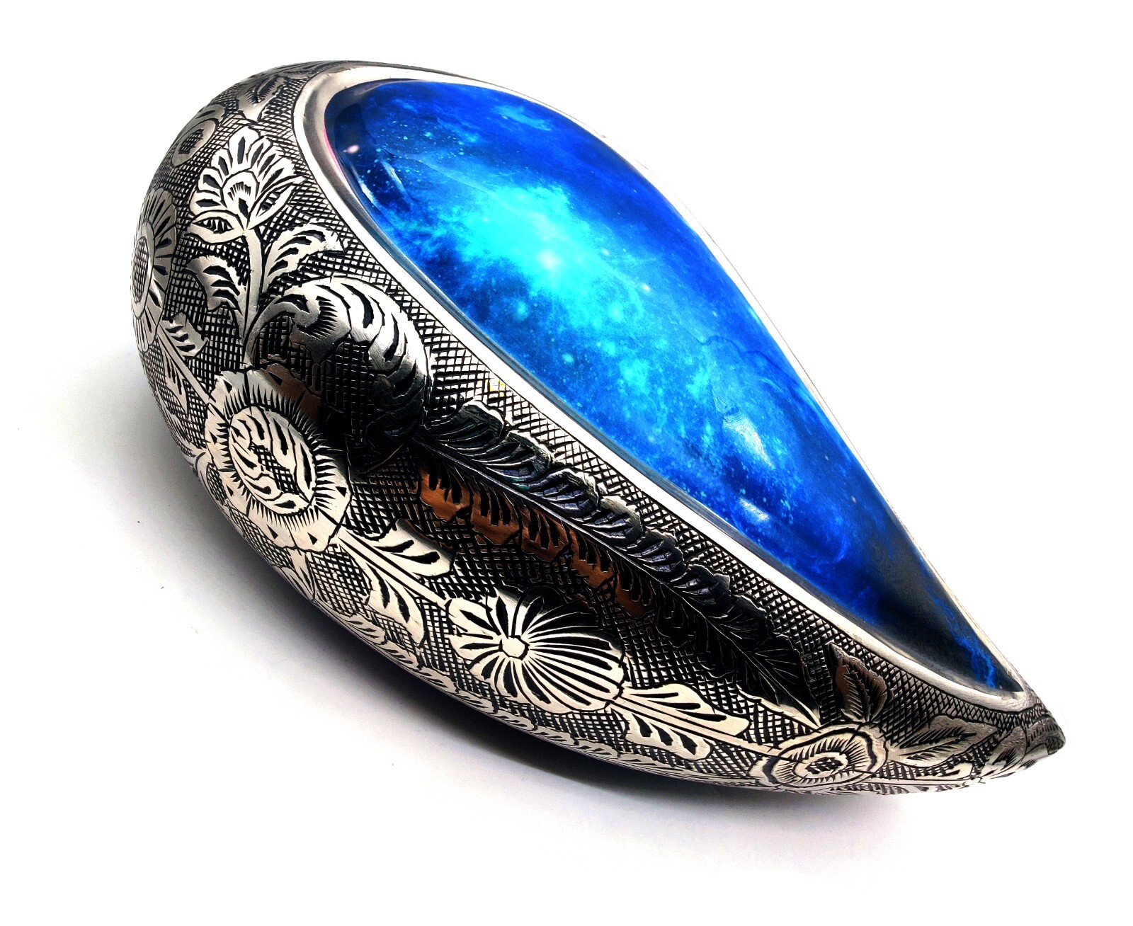 Galaxy Teardrop Urns for Human Ashes Funeral Cremation Urn with Velvet Bag 6inch