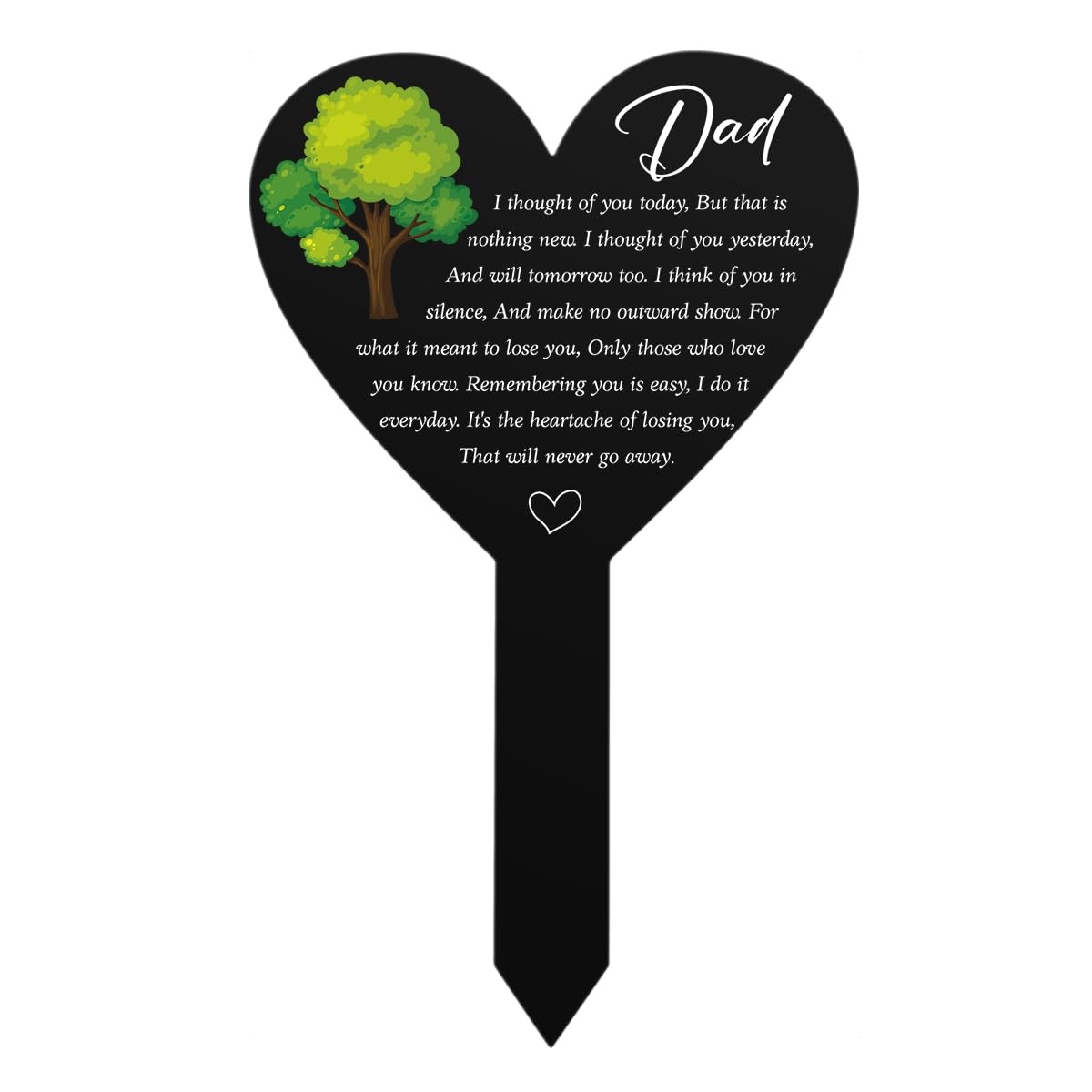 Grave Markers for Cemetery for Humans Dad Memorial Remembrance Plaque Stake f…