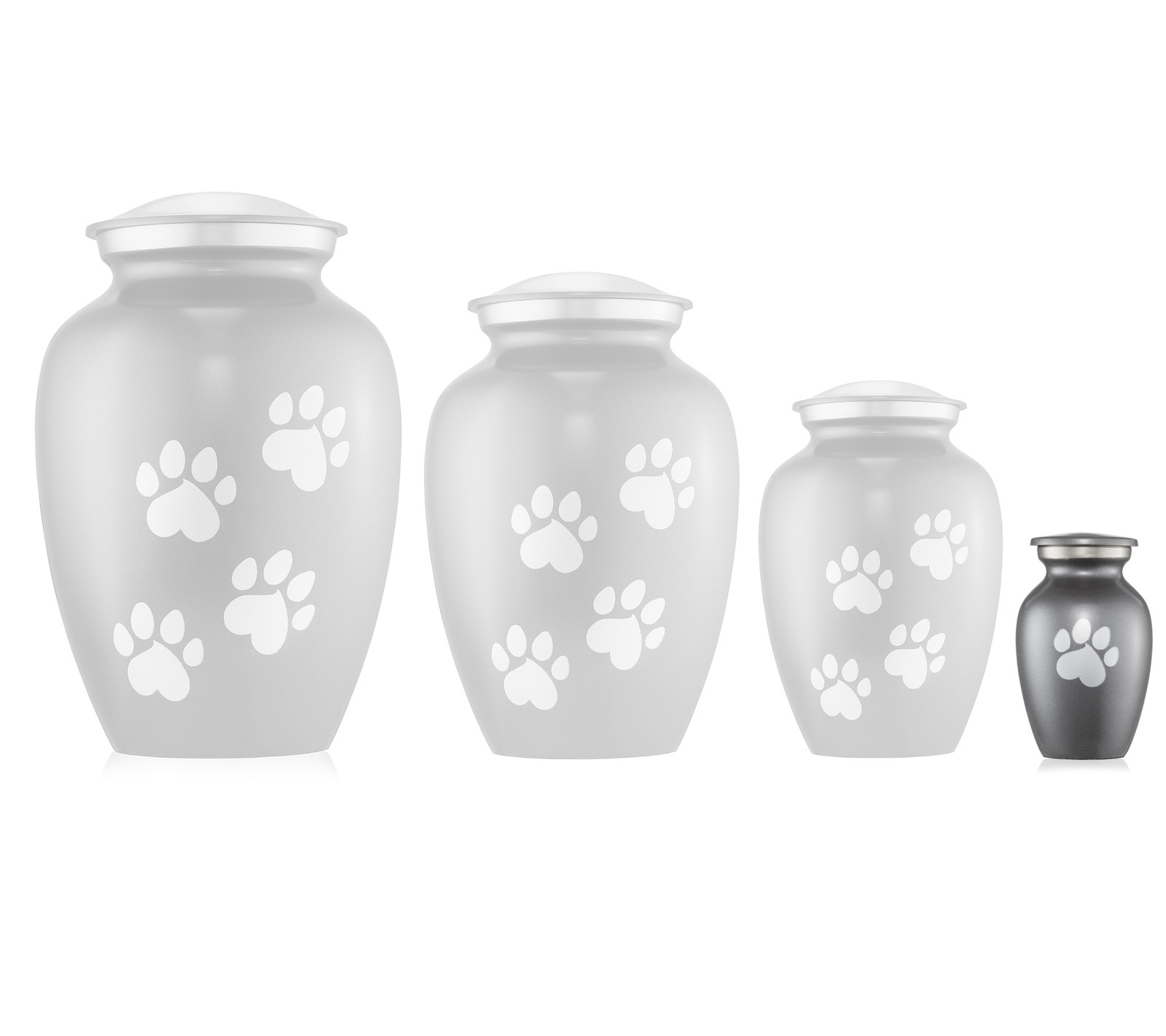 Pet Urn for Dog & Cat Ashes – Cremation Memorial Extra Small Gray Urn