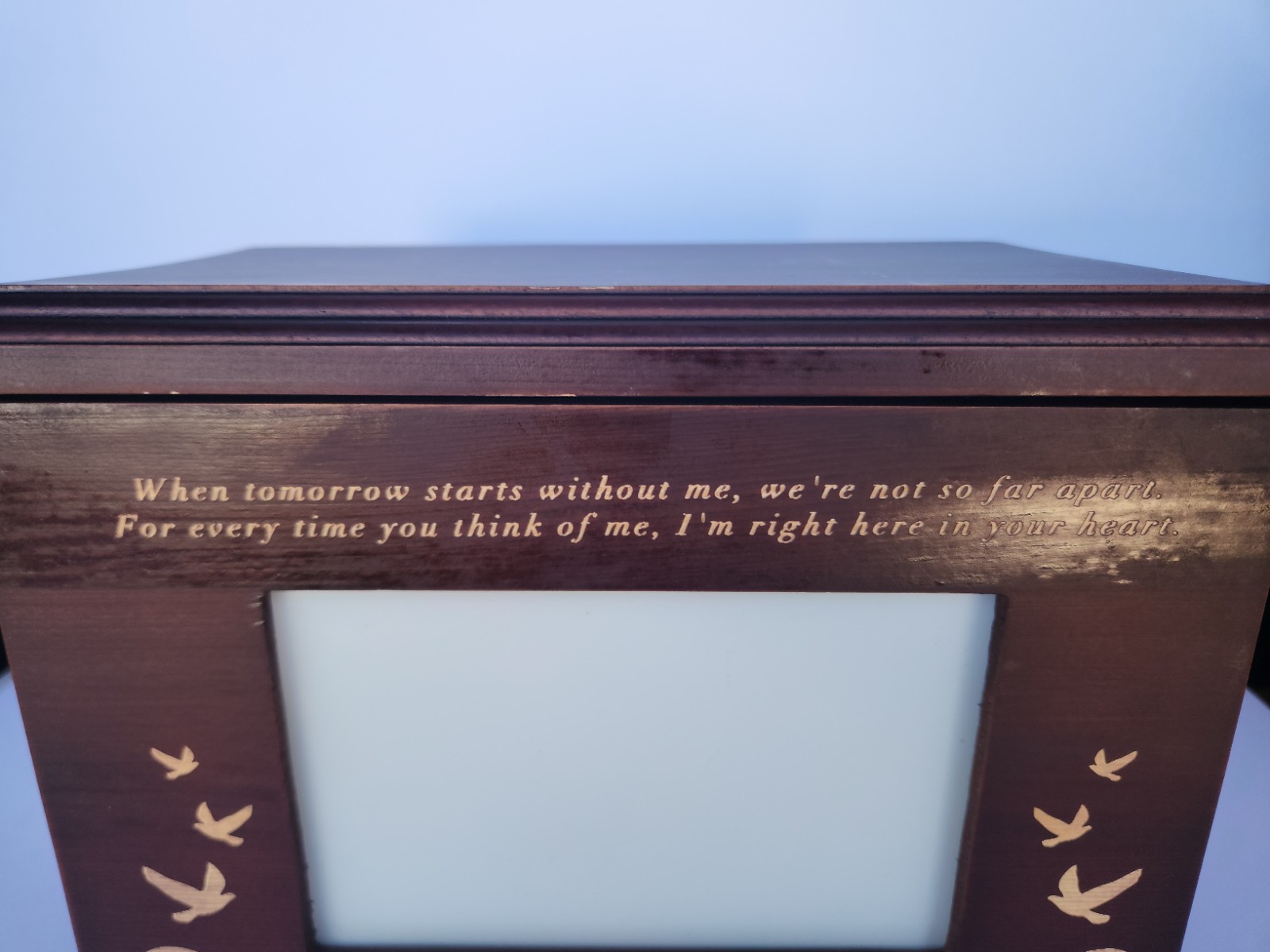 NEW Premium Wood 260lb Vault Urn/4×6 Front Photo Door/Velvet Bag/ Adults & Pets