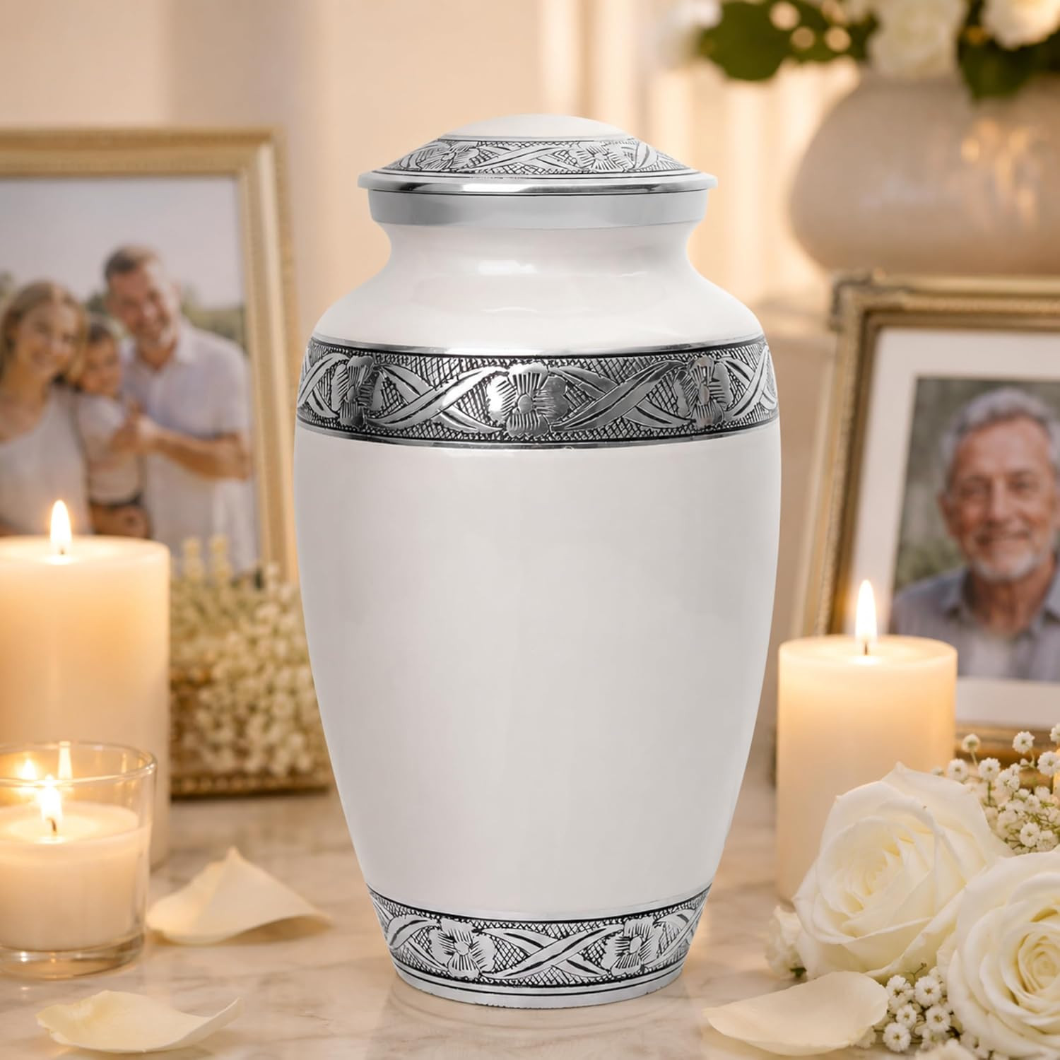Urns for Human Ashes Adult Female and Male 200+ Cubic Inches, Decorative Burial