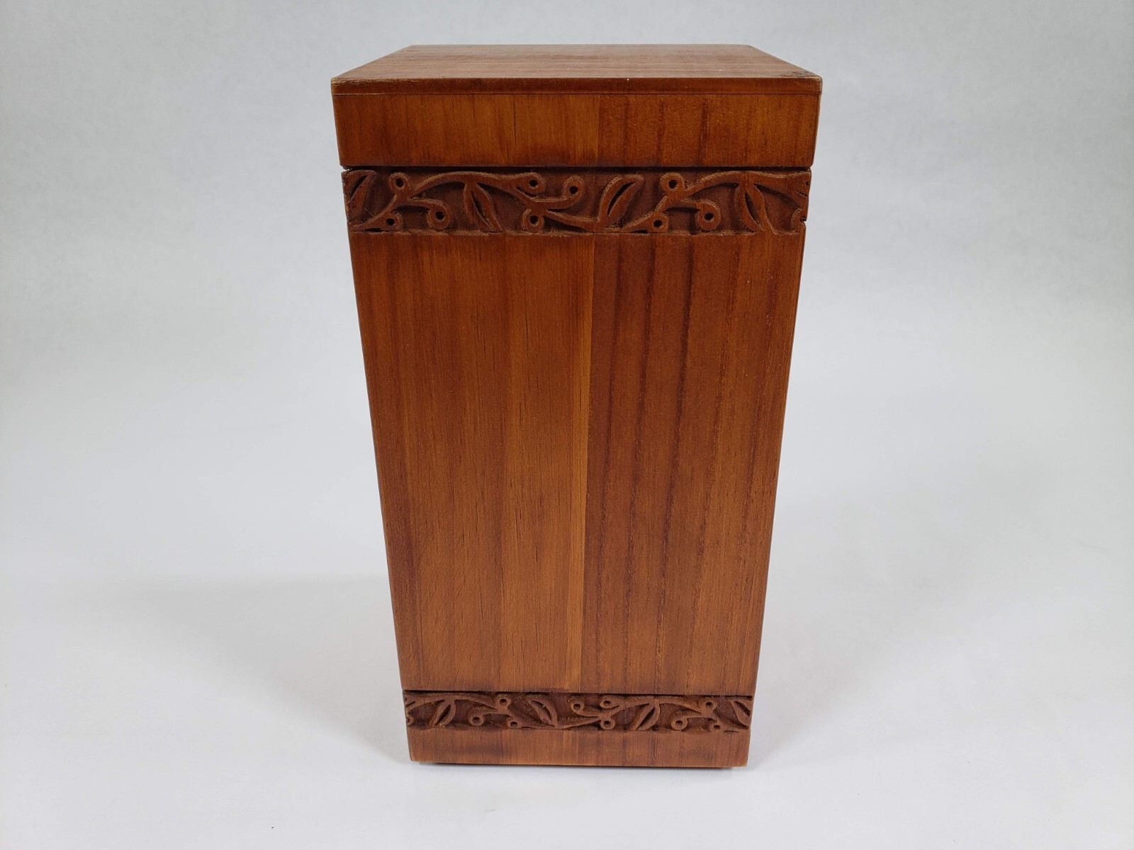 Handcrafted Wooden Cremation Urn for Human Ashes Hummingbird Decorative Urn