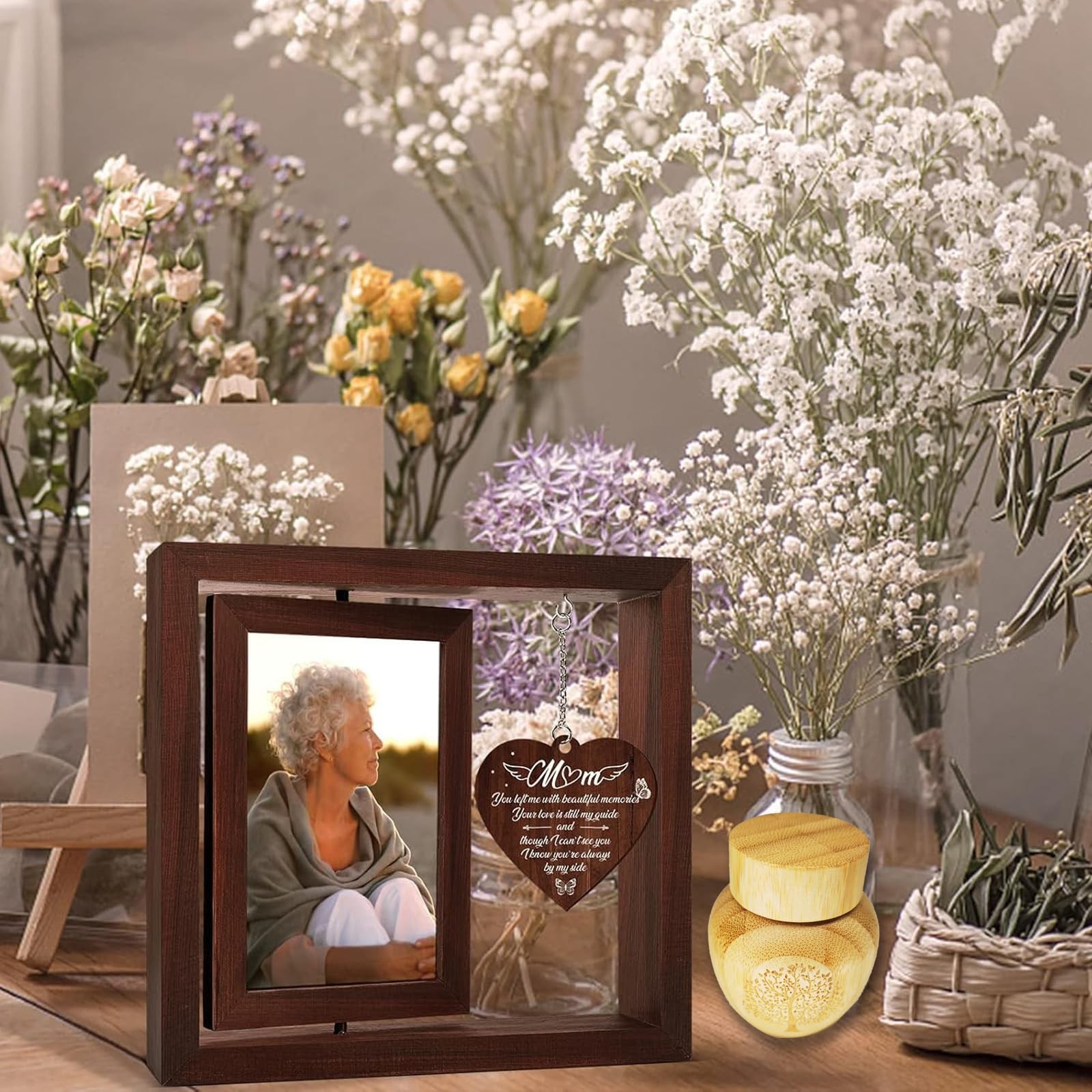 Mini Scattering Urns for Human Ashes, 2.1”x2.6” Biodegradable Bamboo – Tree