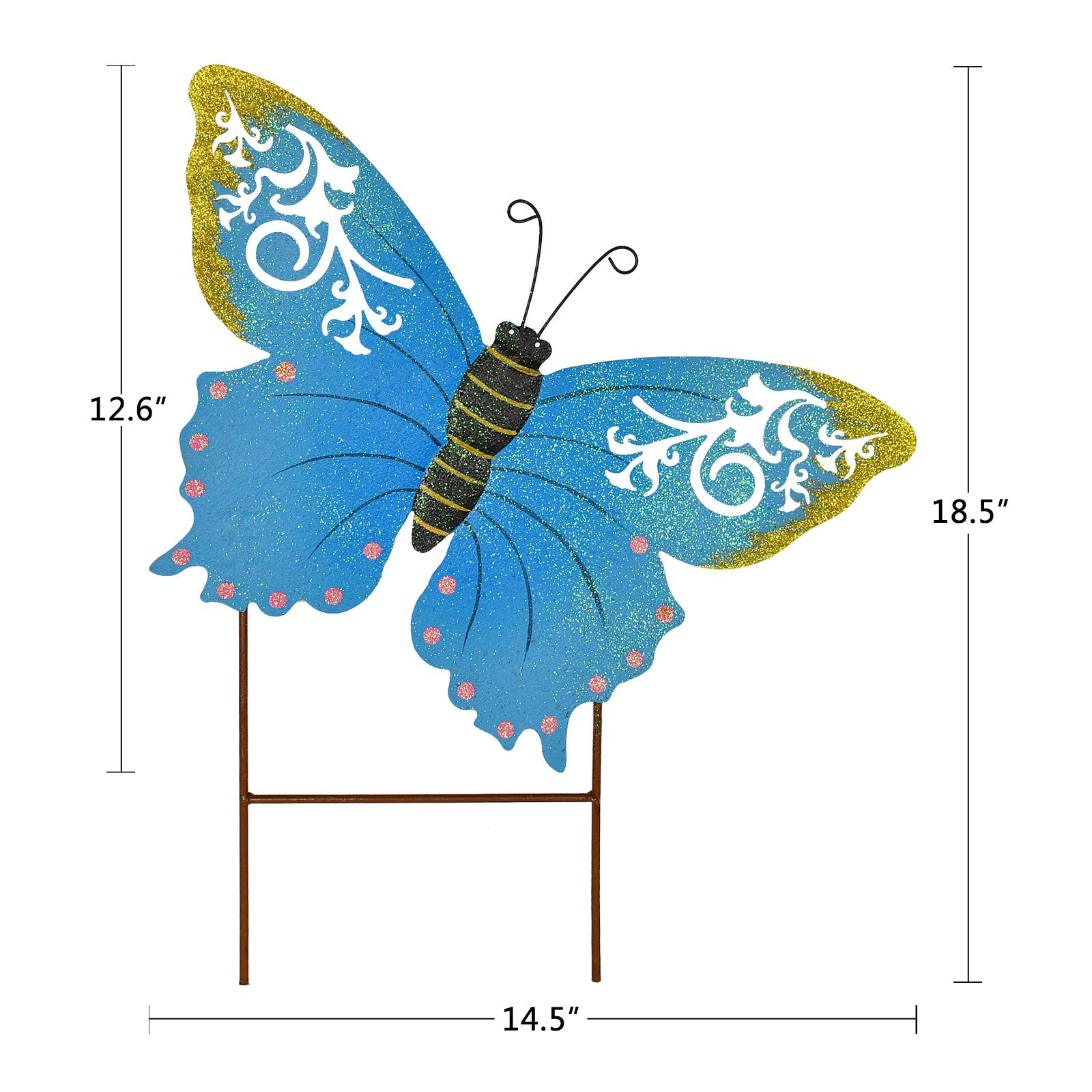 Decorative Butterfly Garden Decor Outdoor Butterfly Garden Stake Decor, Metal…